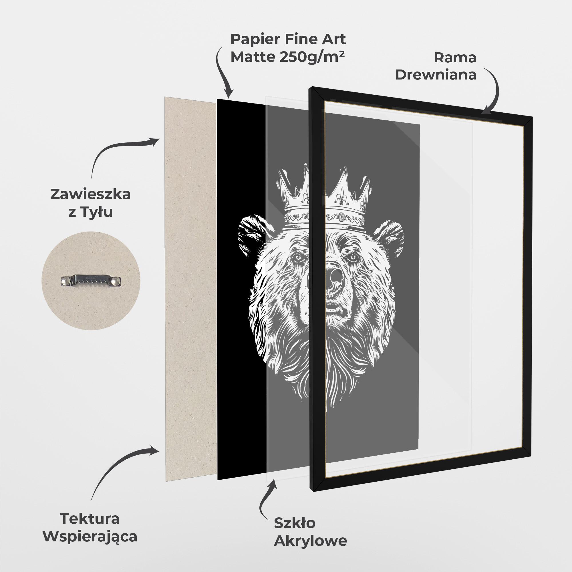 Plakat w Ramie King Bear mockup 1