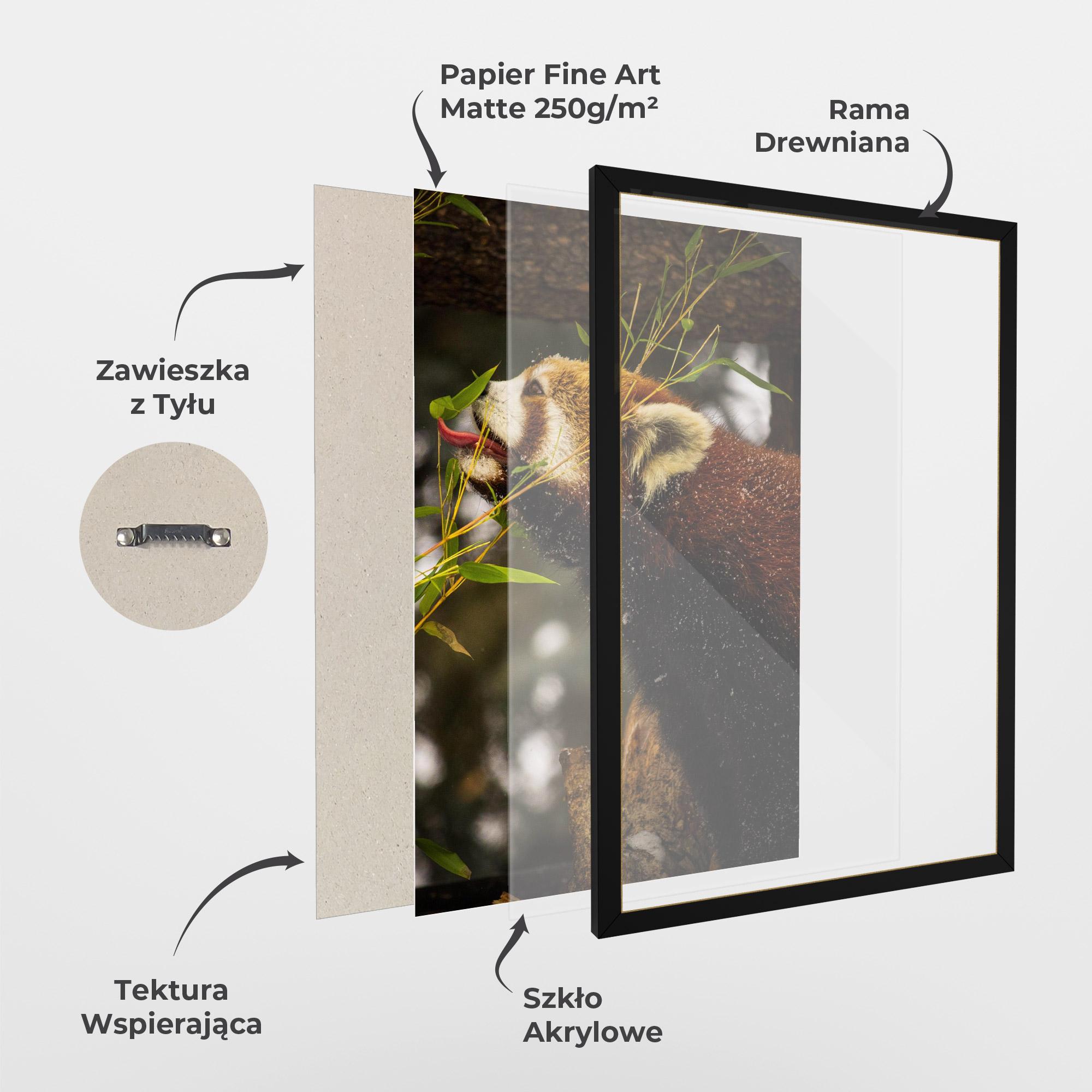 Plakat w Ramie Red Panda mockup 1
