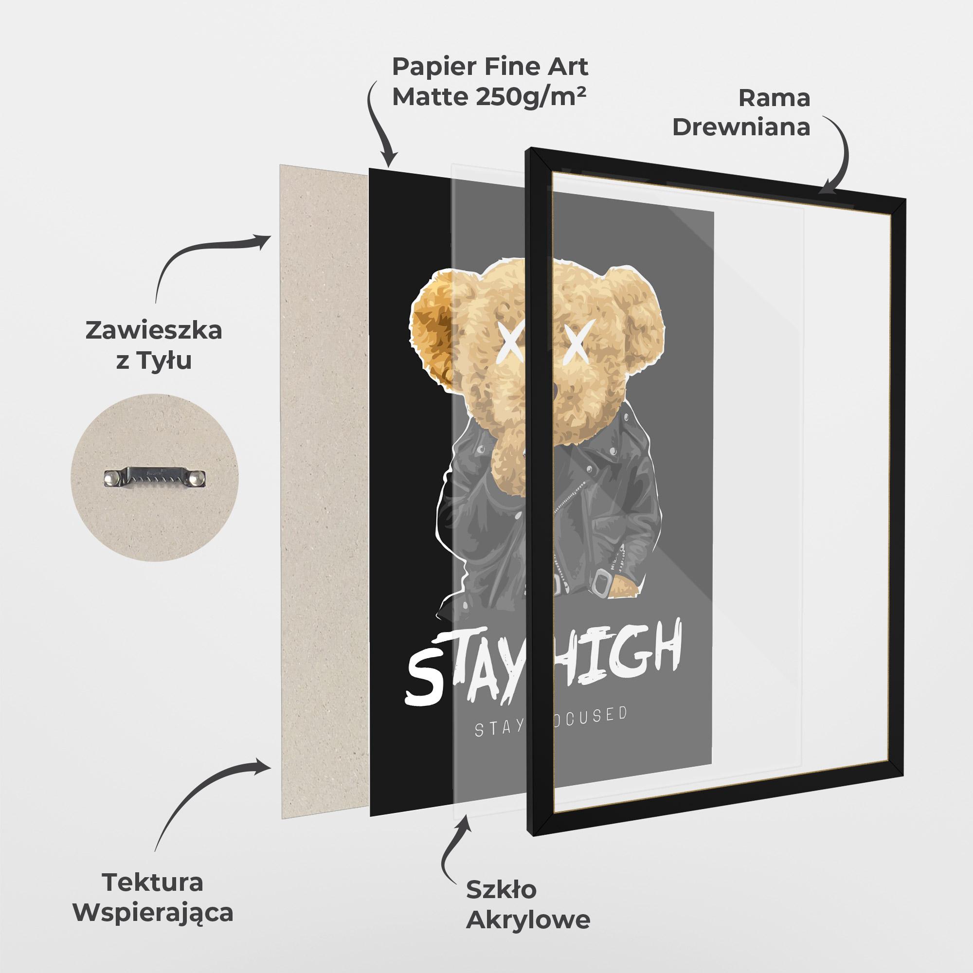 Plakat w Ramie Stay High mockup 1