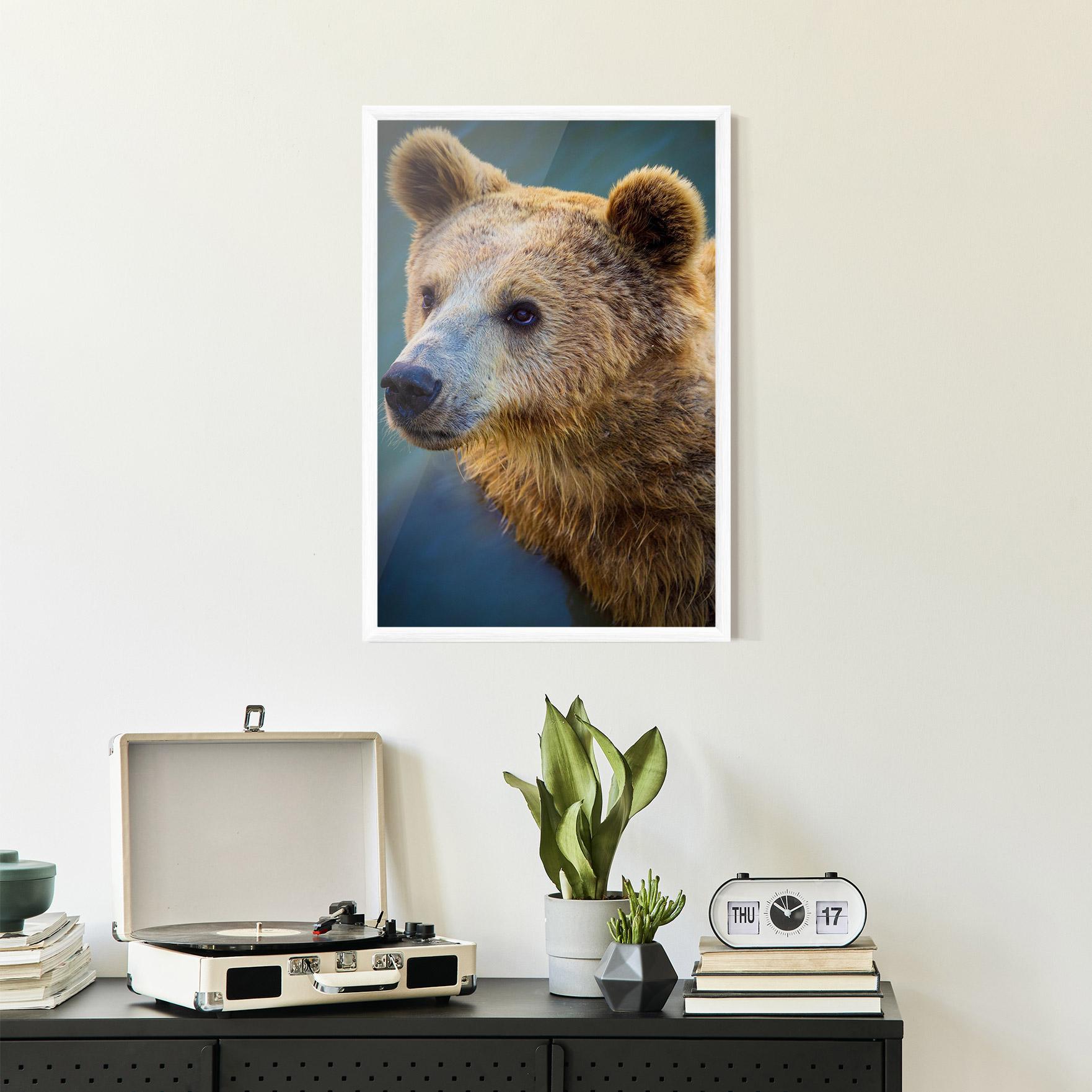 Plakat w Ramie Bear Head mockup 2
