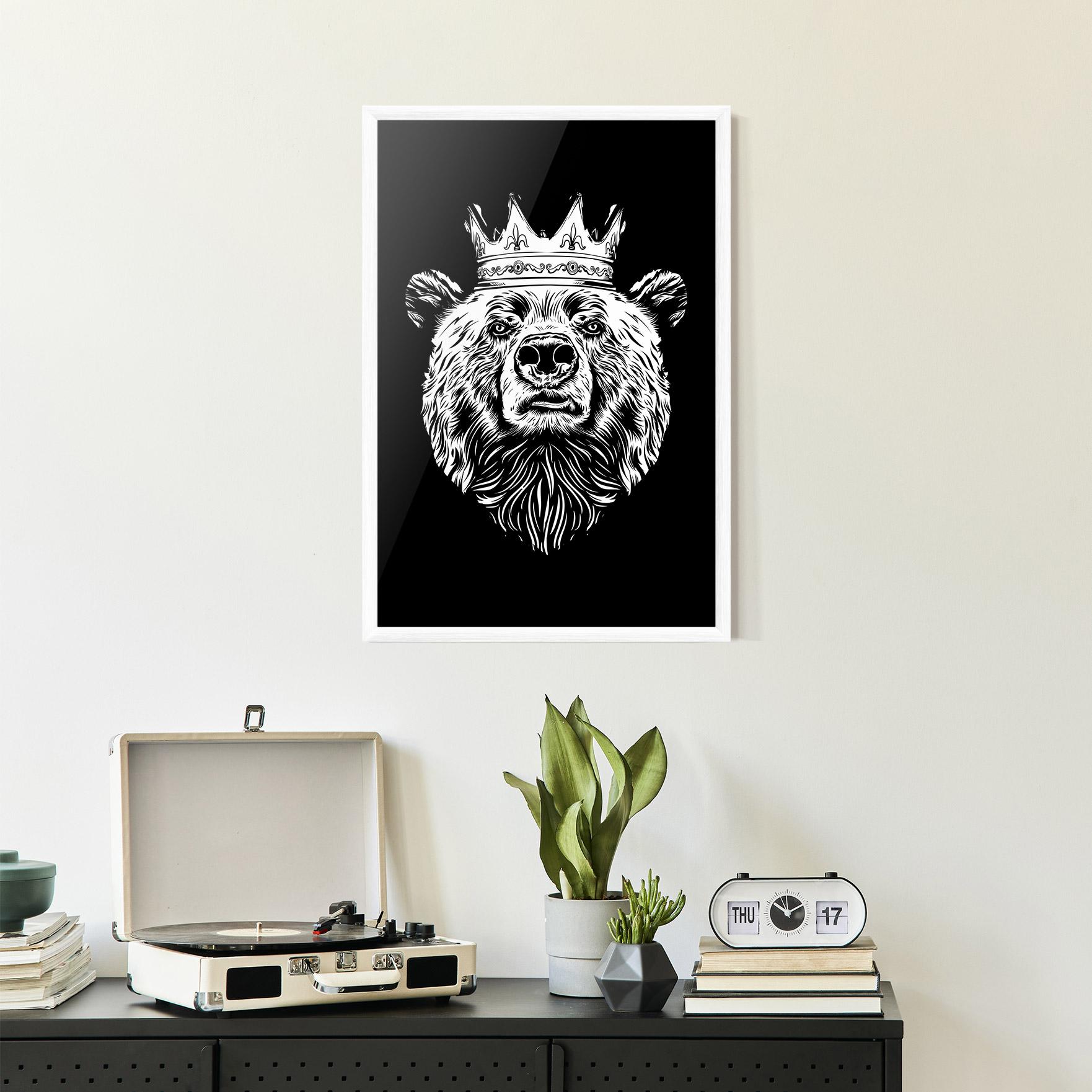 Plakat w Ramie King Bear mockup 2