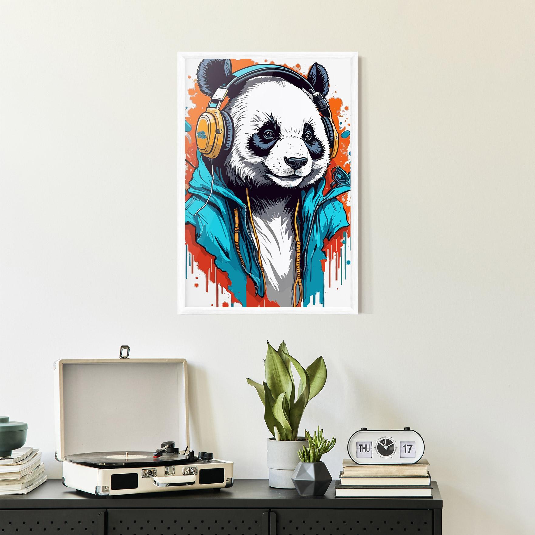 Plakat w Ramie Music Panda mockup 2