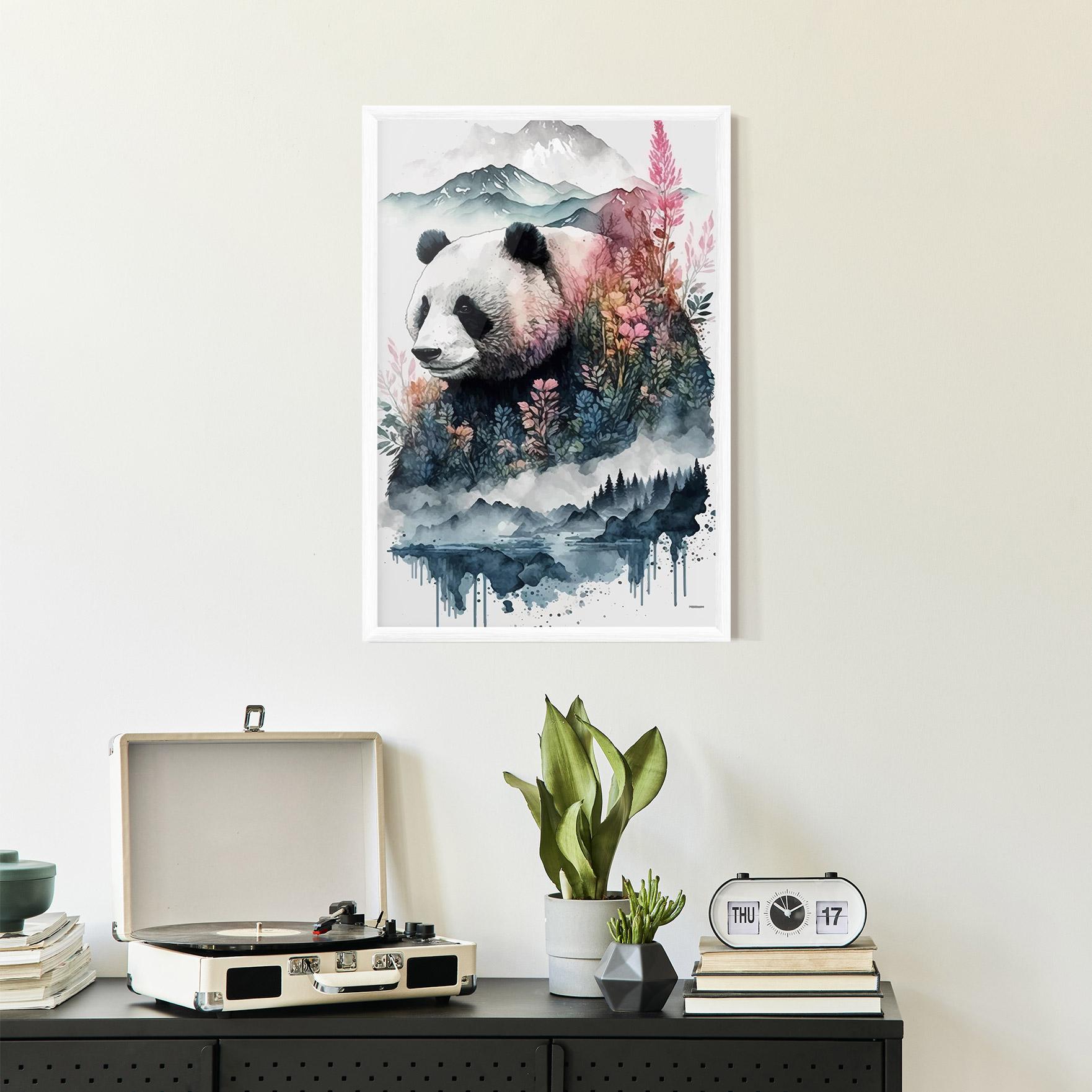 Plakat w Ramie Panda Art mockup 2