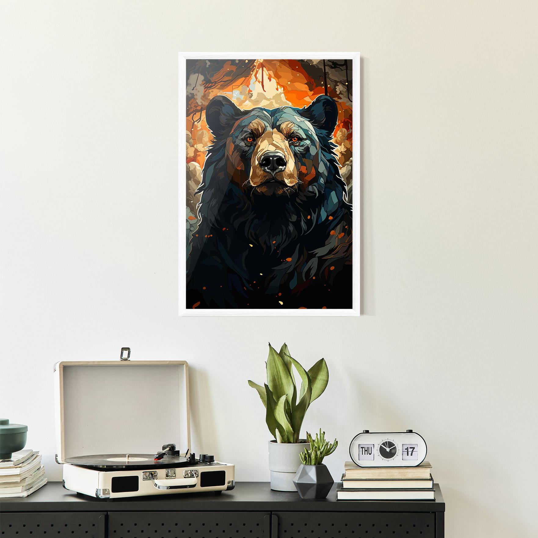 Plakat w Ramie Pretty Bear Art mockup 2