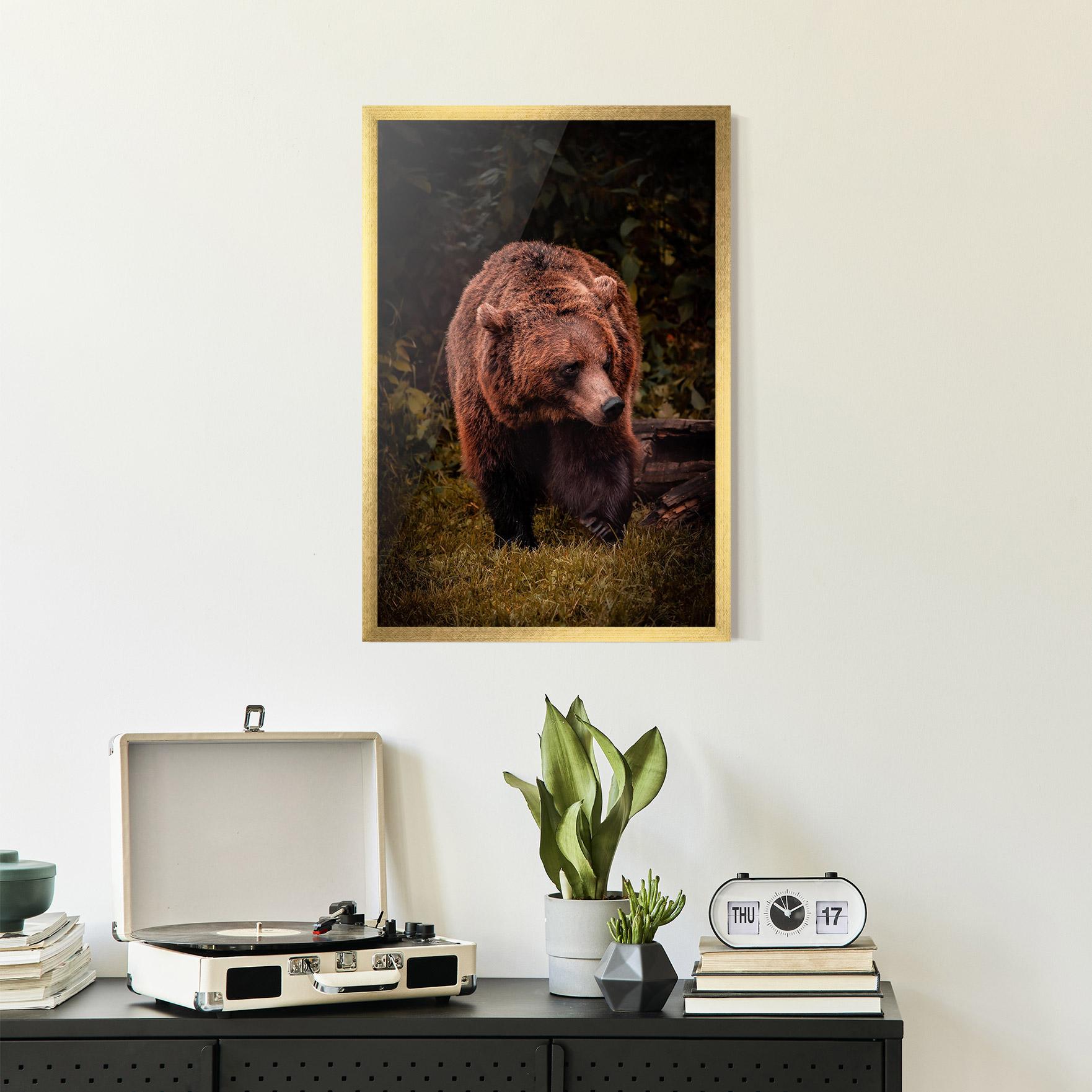 Plakat w Ramie Brown Bear mockup 2