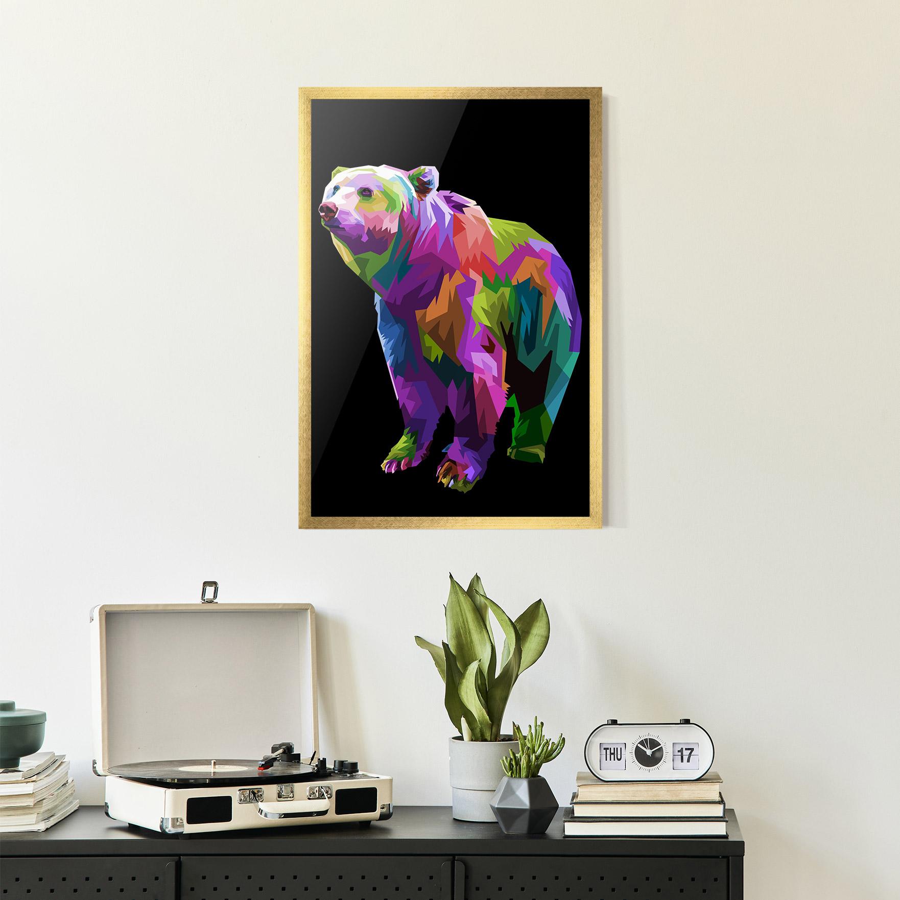 Plakat w Ramie Colorful Icebear mockup 2