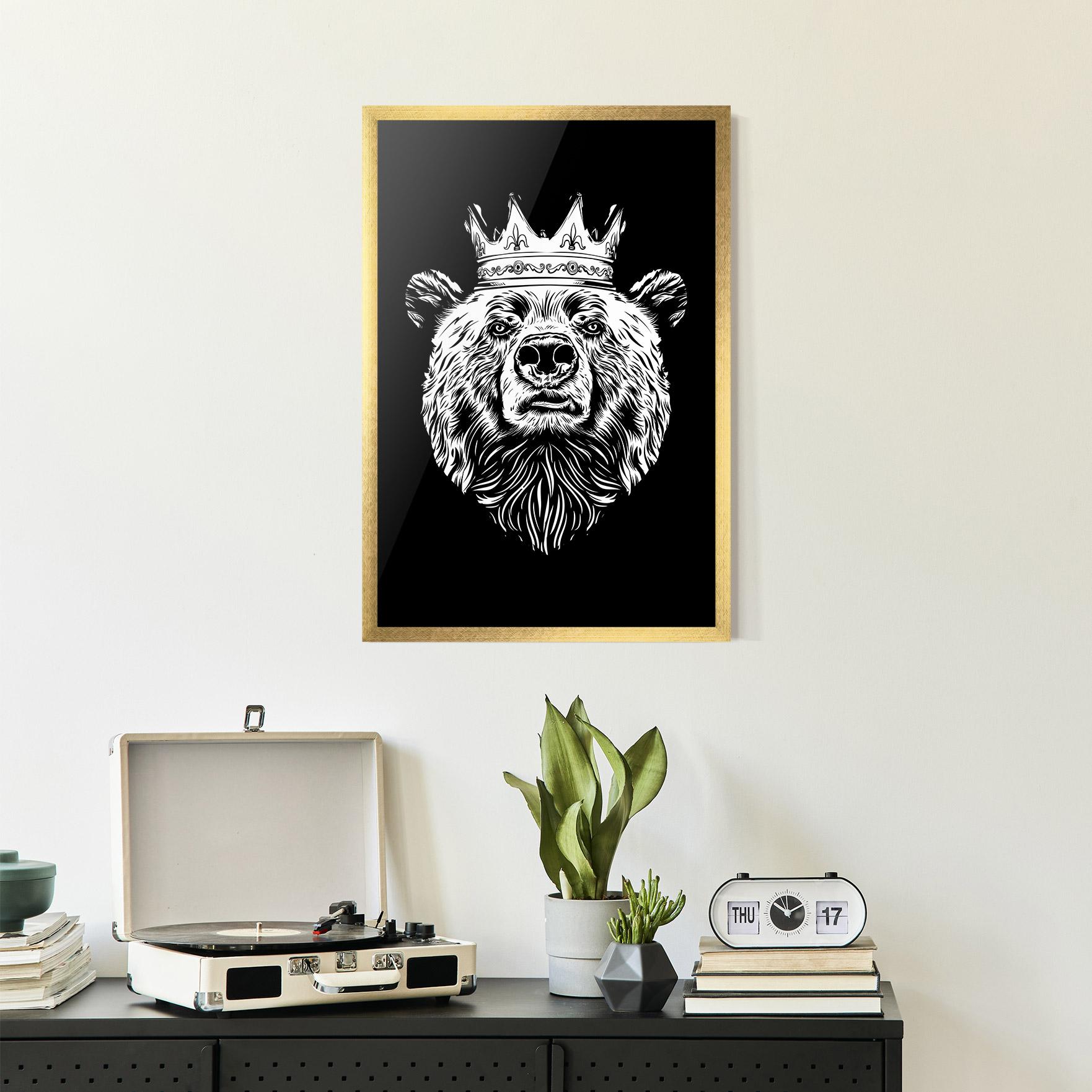 Plakat w Ramie King Bear mockup 2