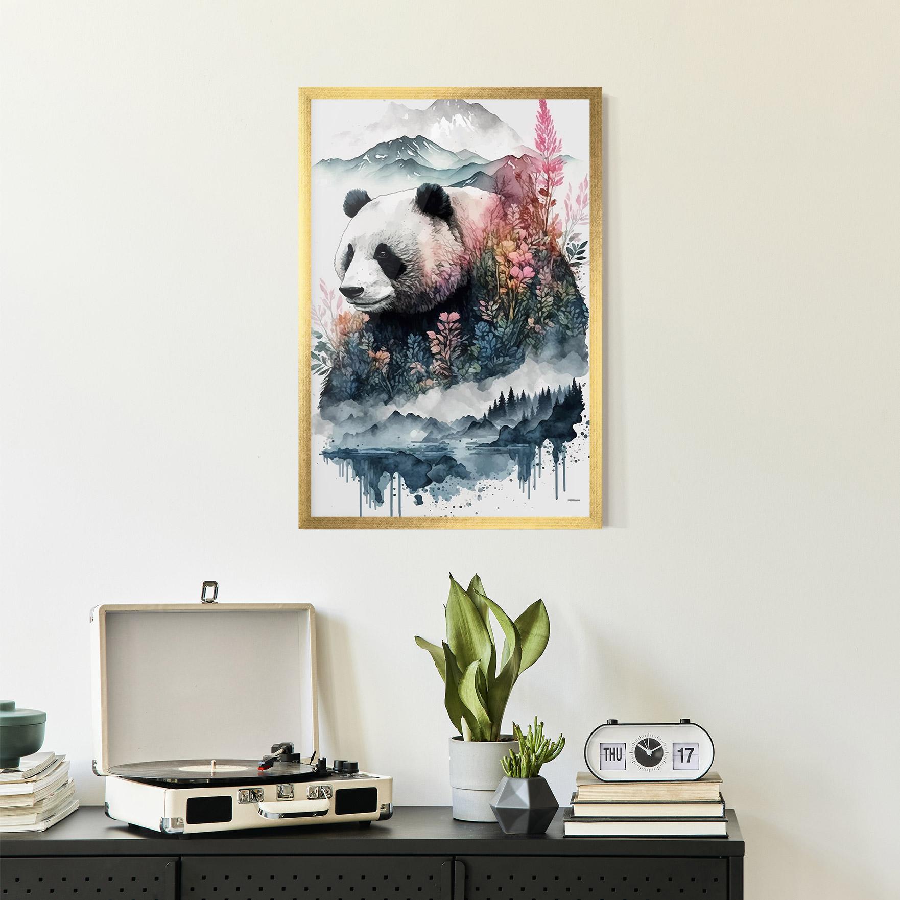 Plakat w Ramie Panda Art mockup 2