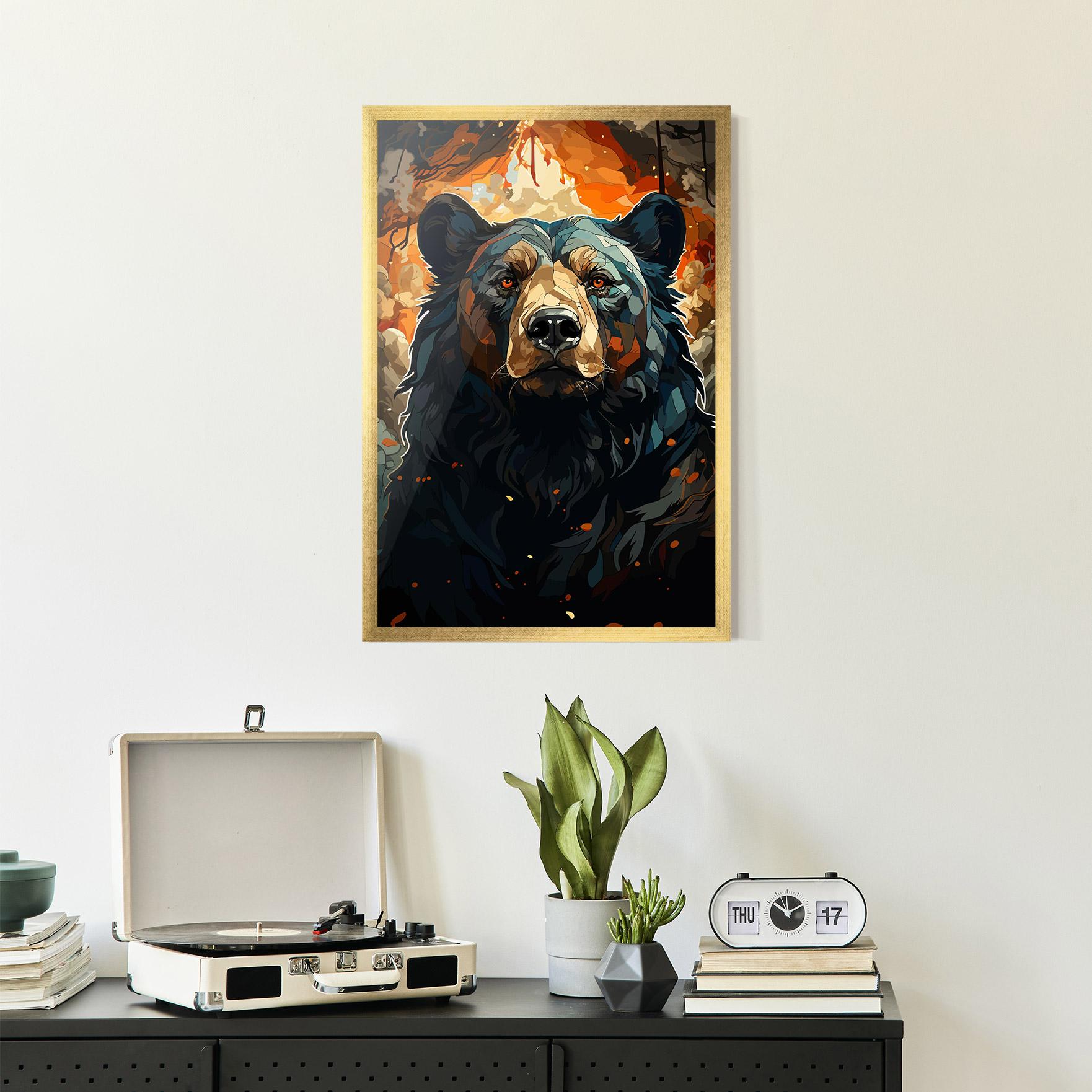 Plakat w Ramie Pretty Bear Art mockup 2