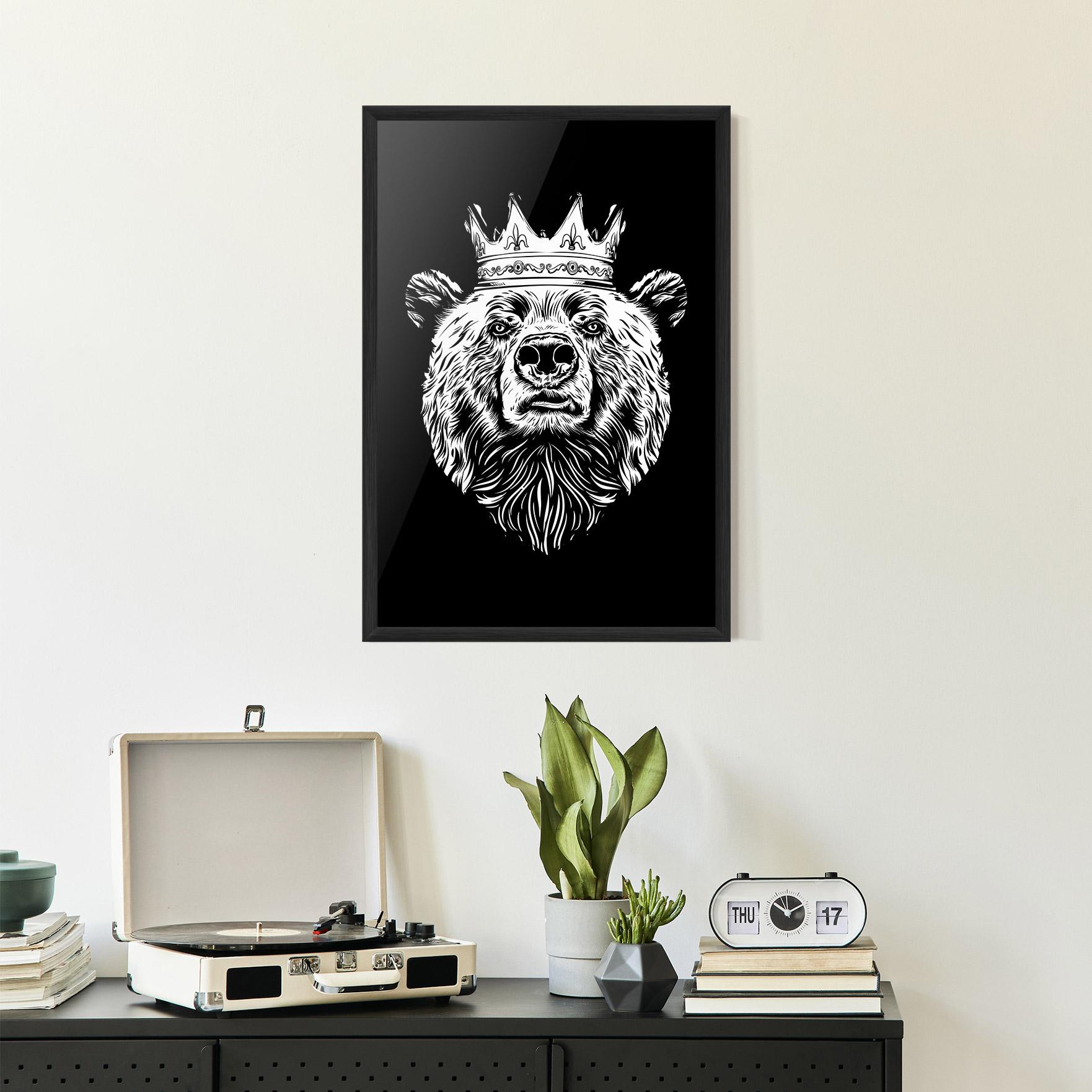 Plakat w Ramie King Bear mockup 2