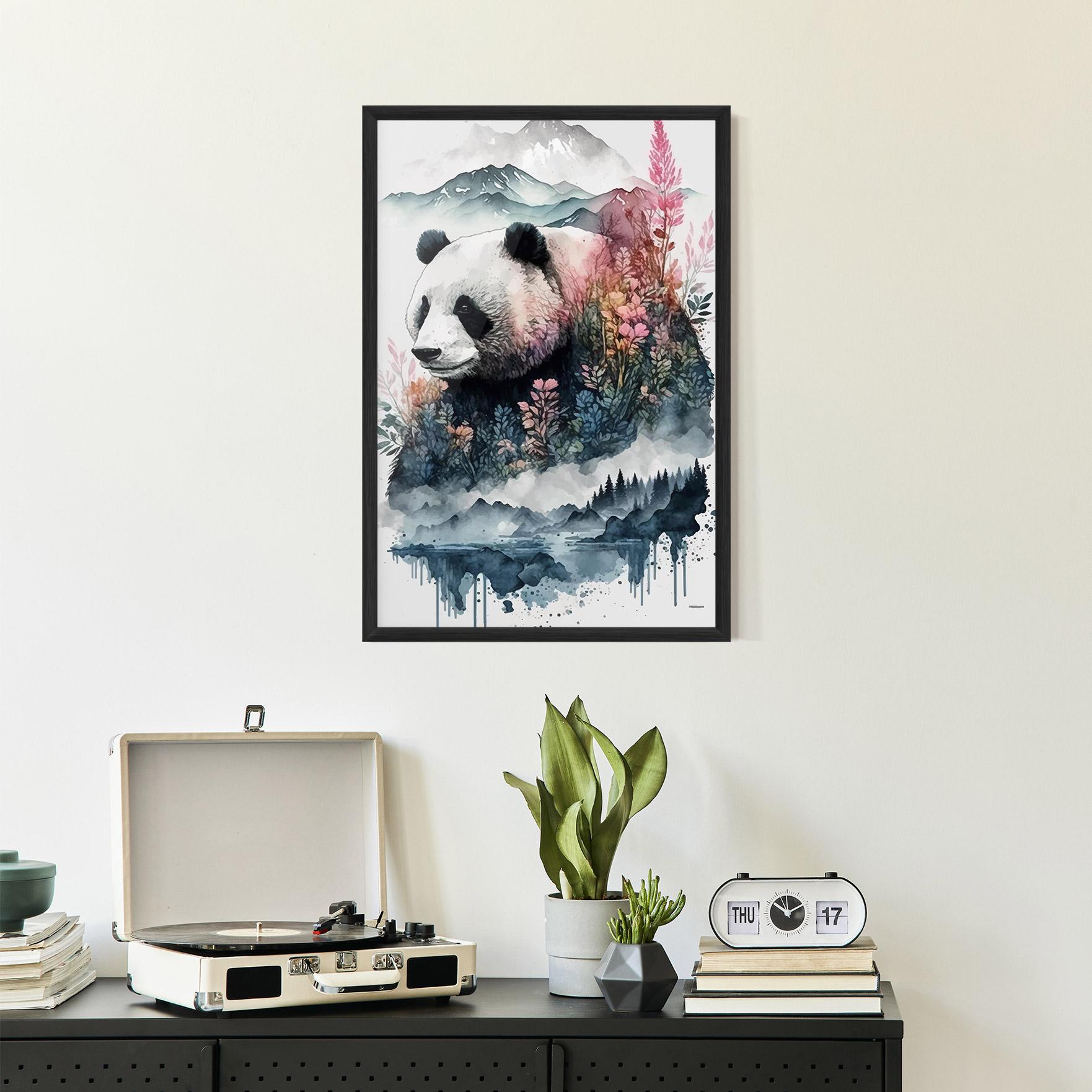Plakat w Ramie Panda Art mockup 2