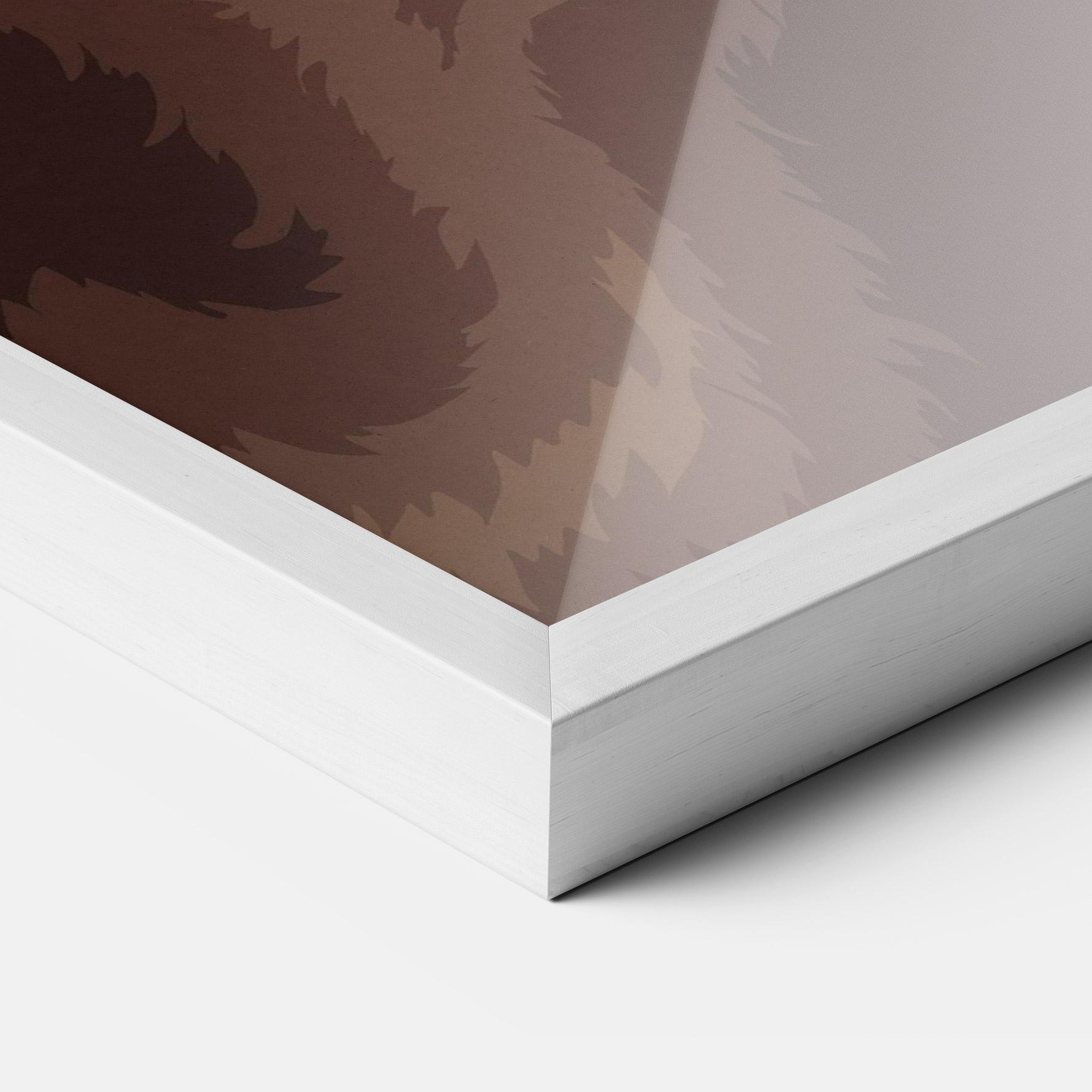 Plakat w Ramie Bear Bone Art mockup 3