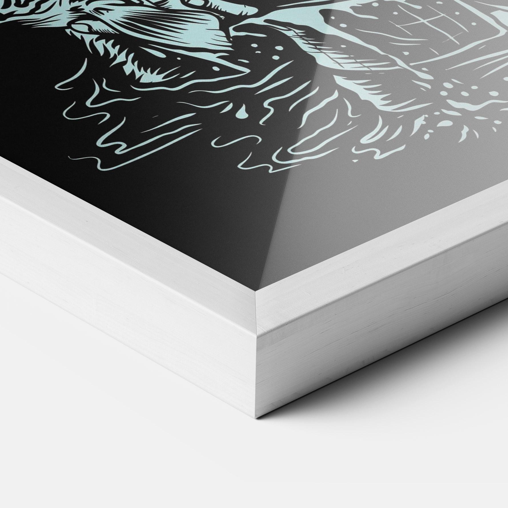 Plakat w Ramie Fishing Bear mockup 3