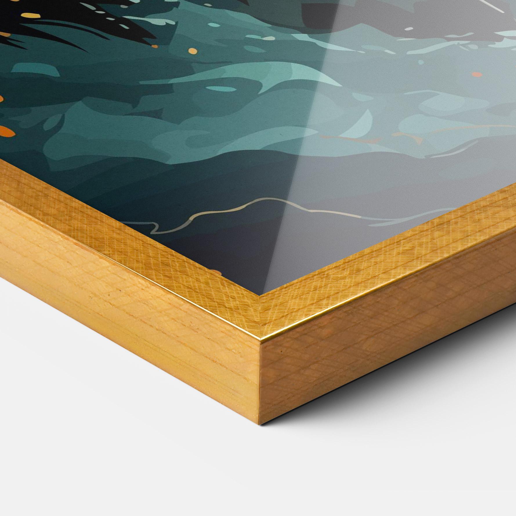 Plakat w Ramie Brown Bear Art mockup 3