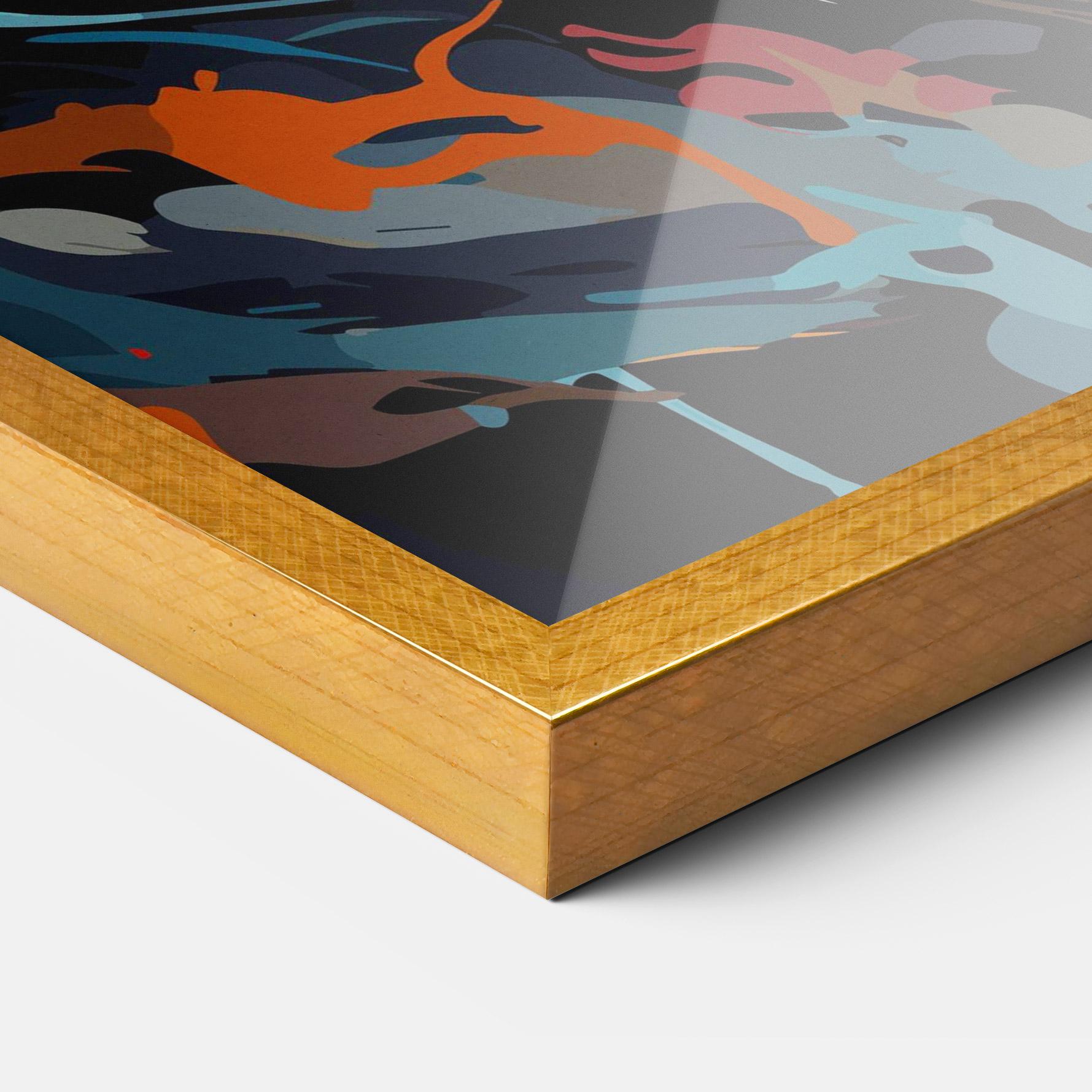 Plakat w Ramie Cream Color Bear mockup 3