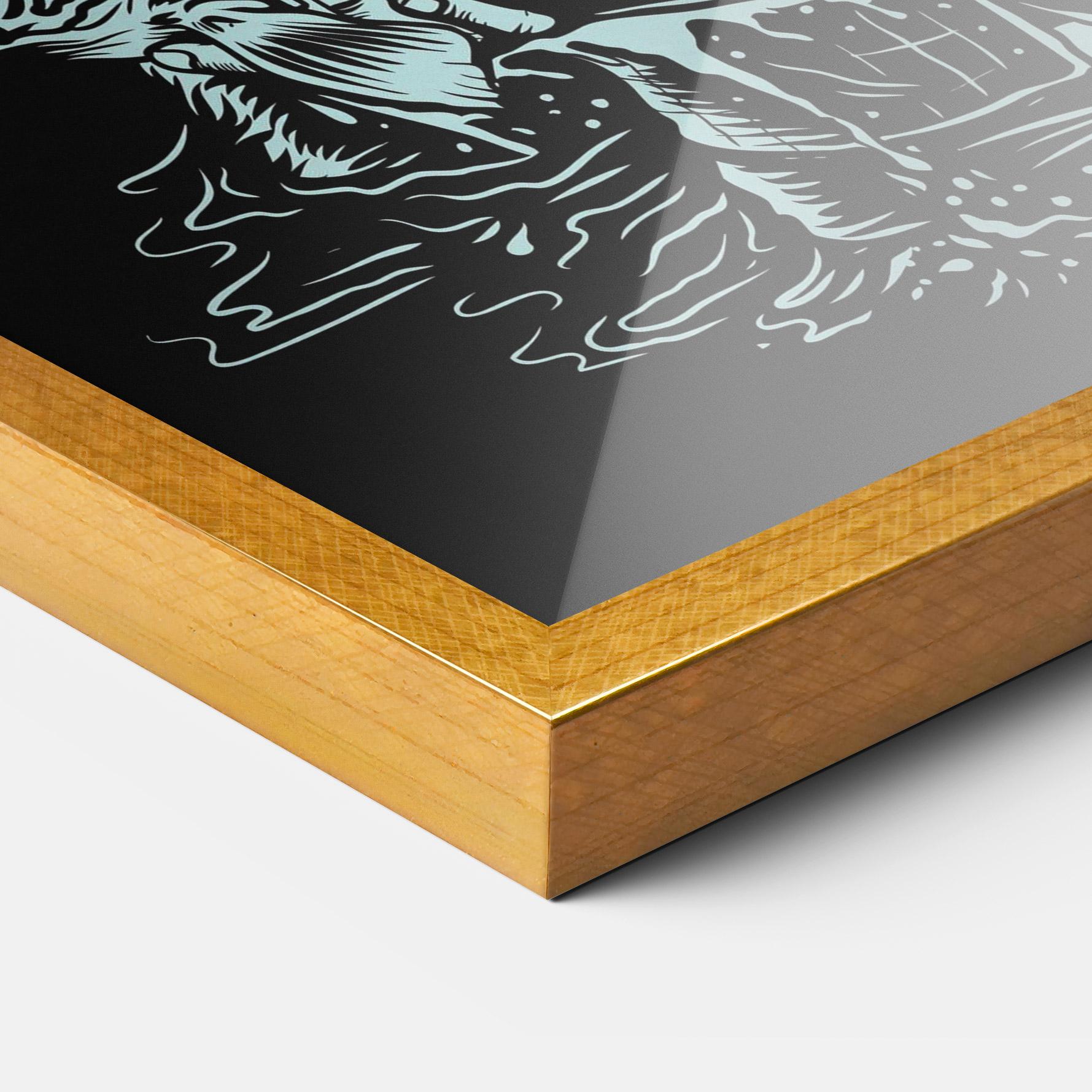 Plakat w Ramie Fishing Bear mockup 3