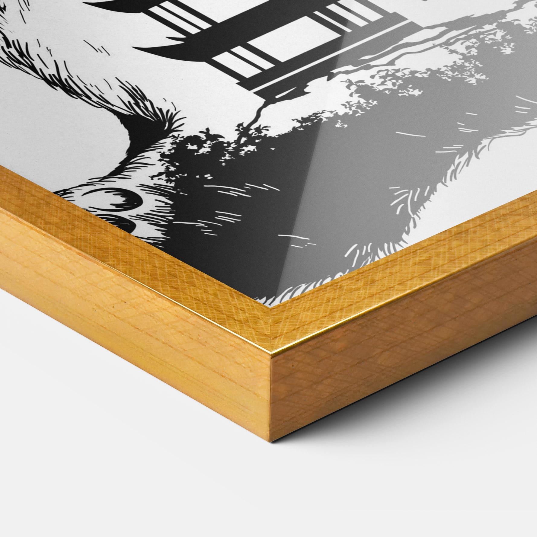 Plakat w Ramie Panda Bear mockup 3