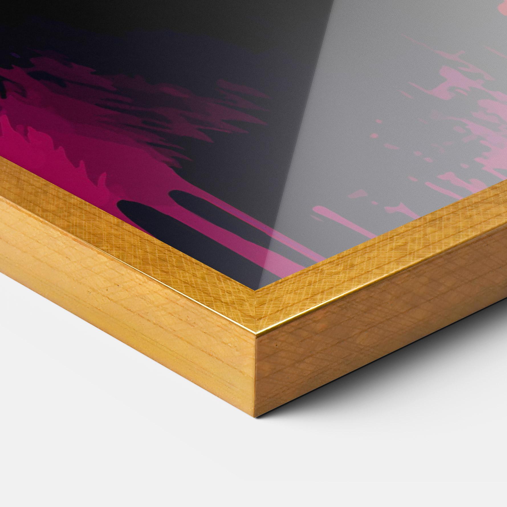 Plakat w Ramie Panda Color Art mockup 3