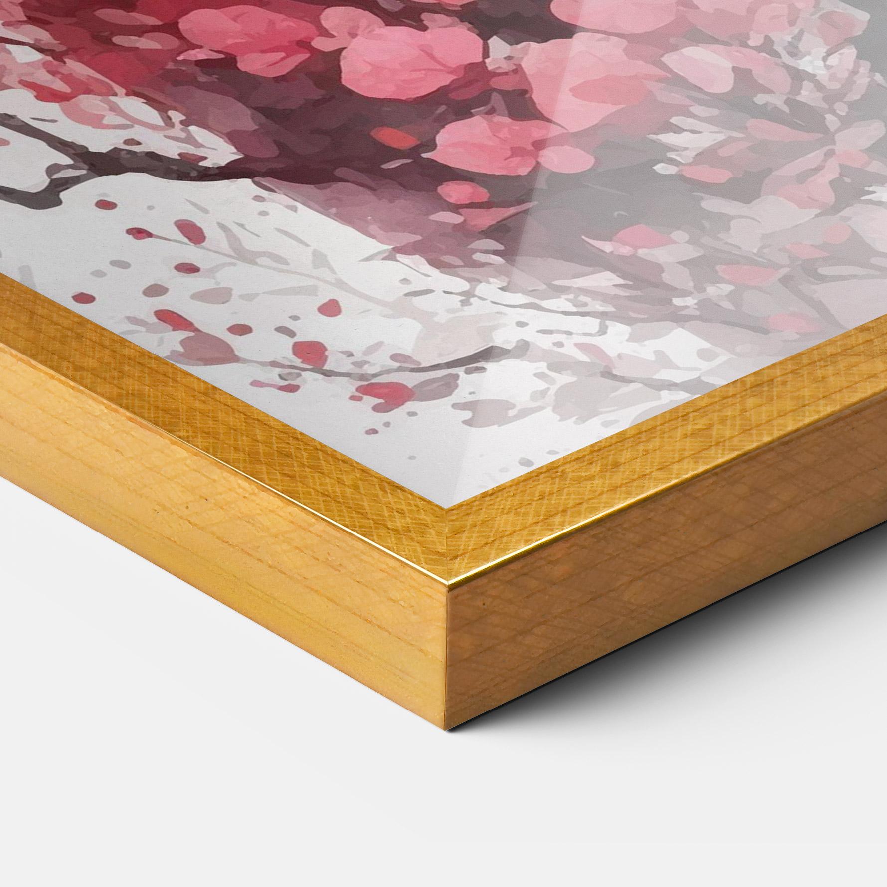 Plakat w Ramie Pink Flower Panda mockup 3