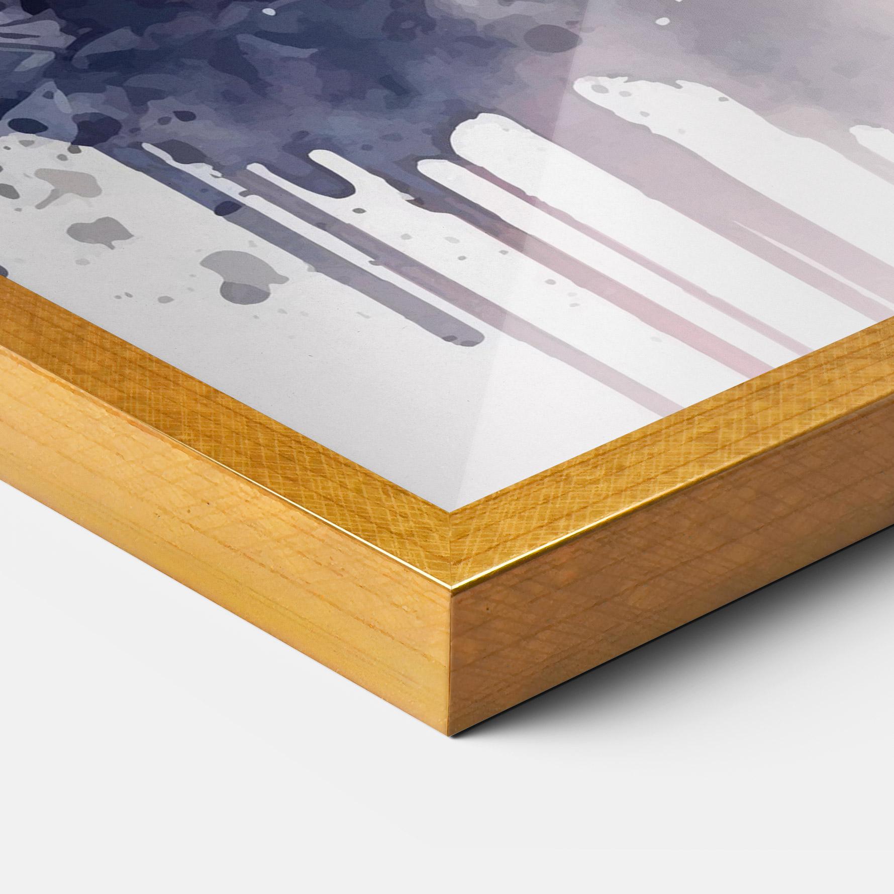 Plakat w Ramie Purple Panda Art mockup 3