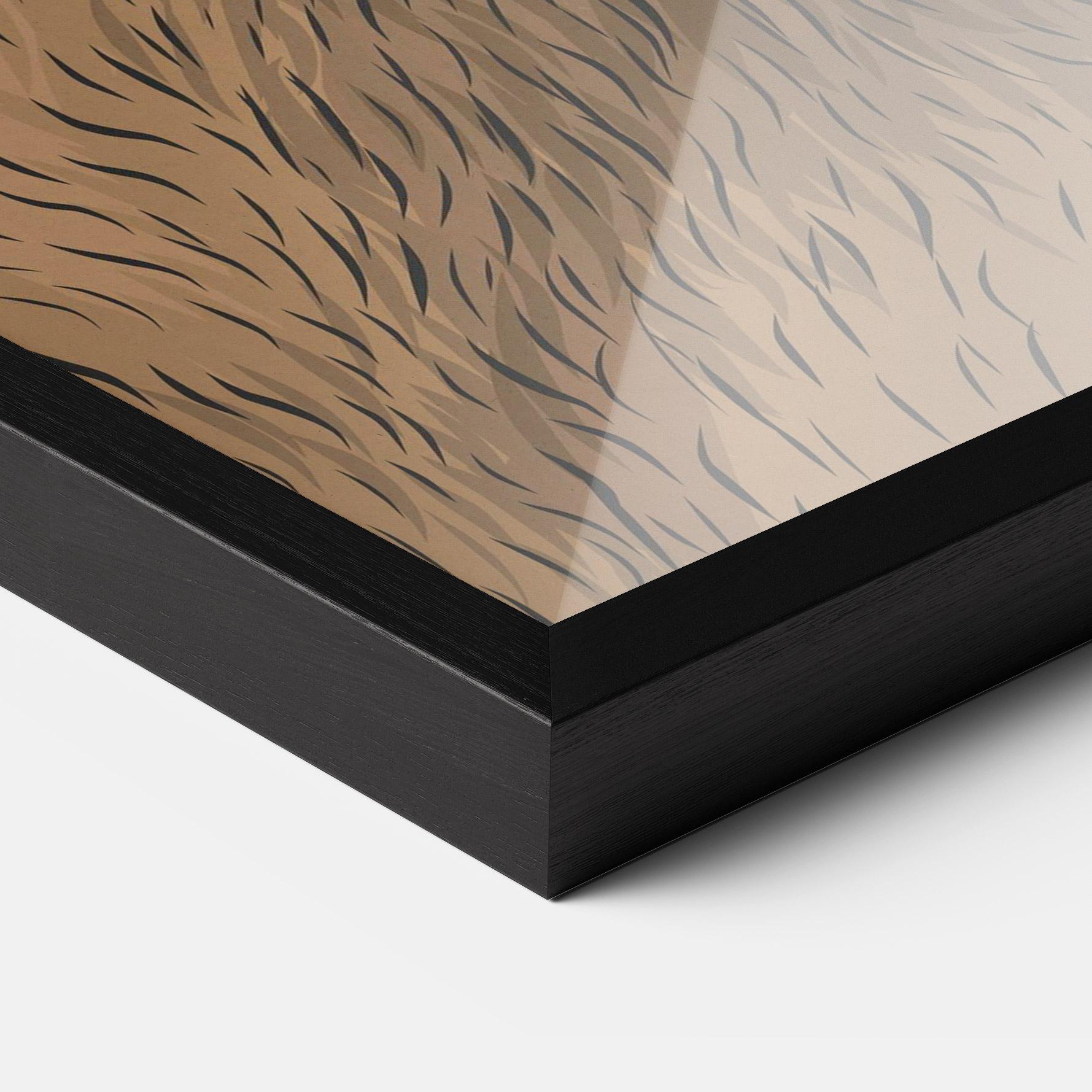 Plakat w Ramie Bear Singing mockup 3