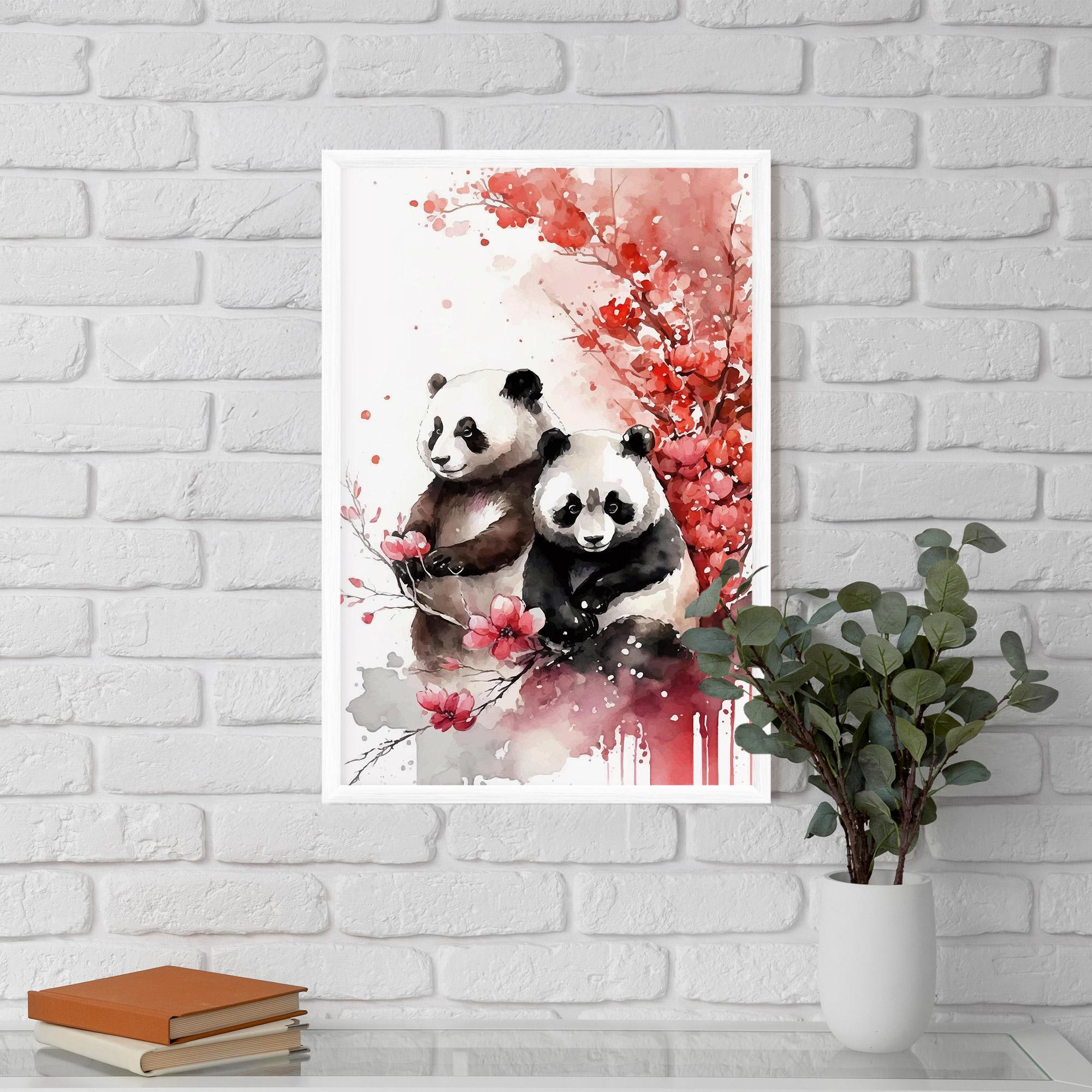 Plakat w Ramie Blossom Panda mockup 5
