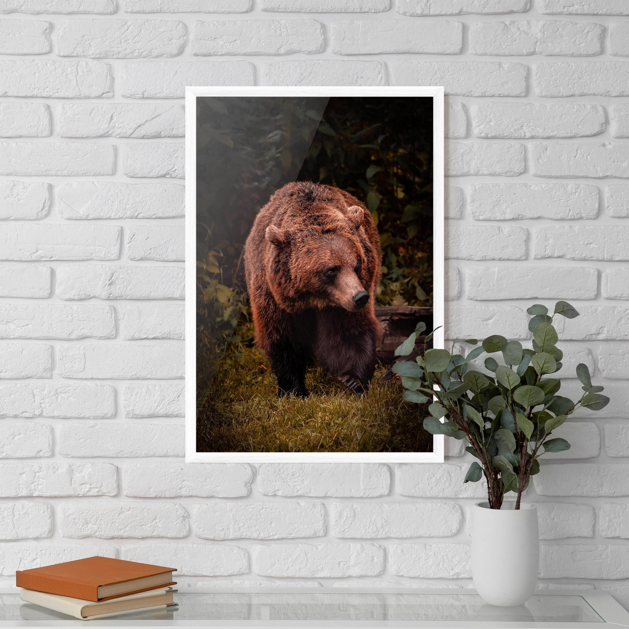 Plakat w Ramie Brown Bear mockup 5