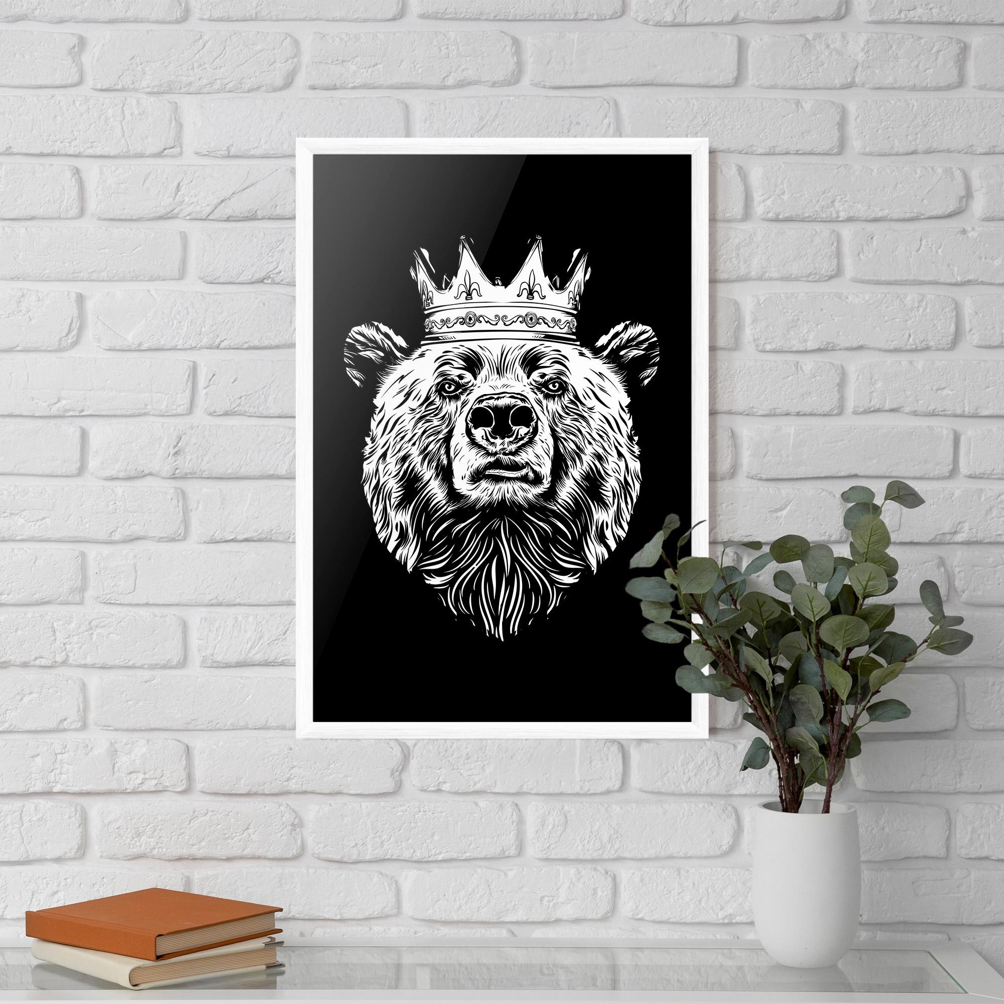 Plakat w Ramie King Bear mockup 5