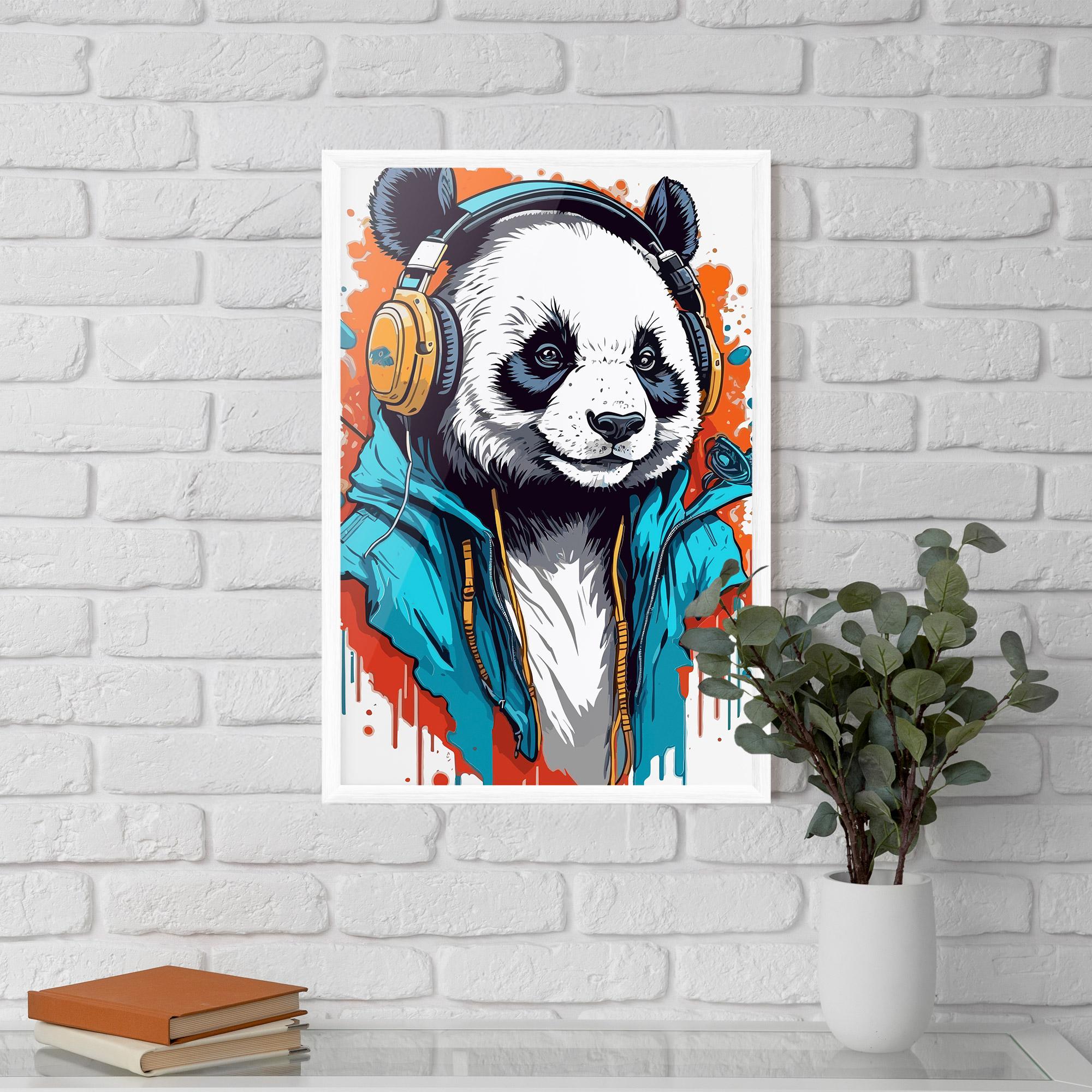 Plakat w Ramie Music Panda mockup 5