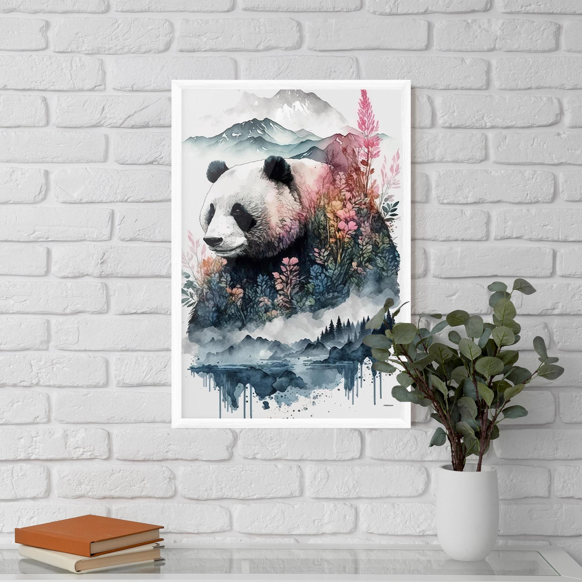 Plakat w Ramie Panda Art mockup 5