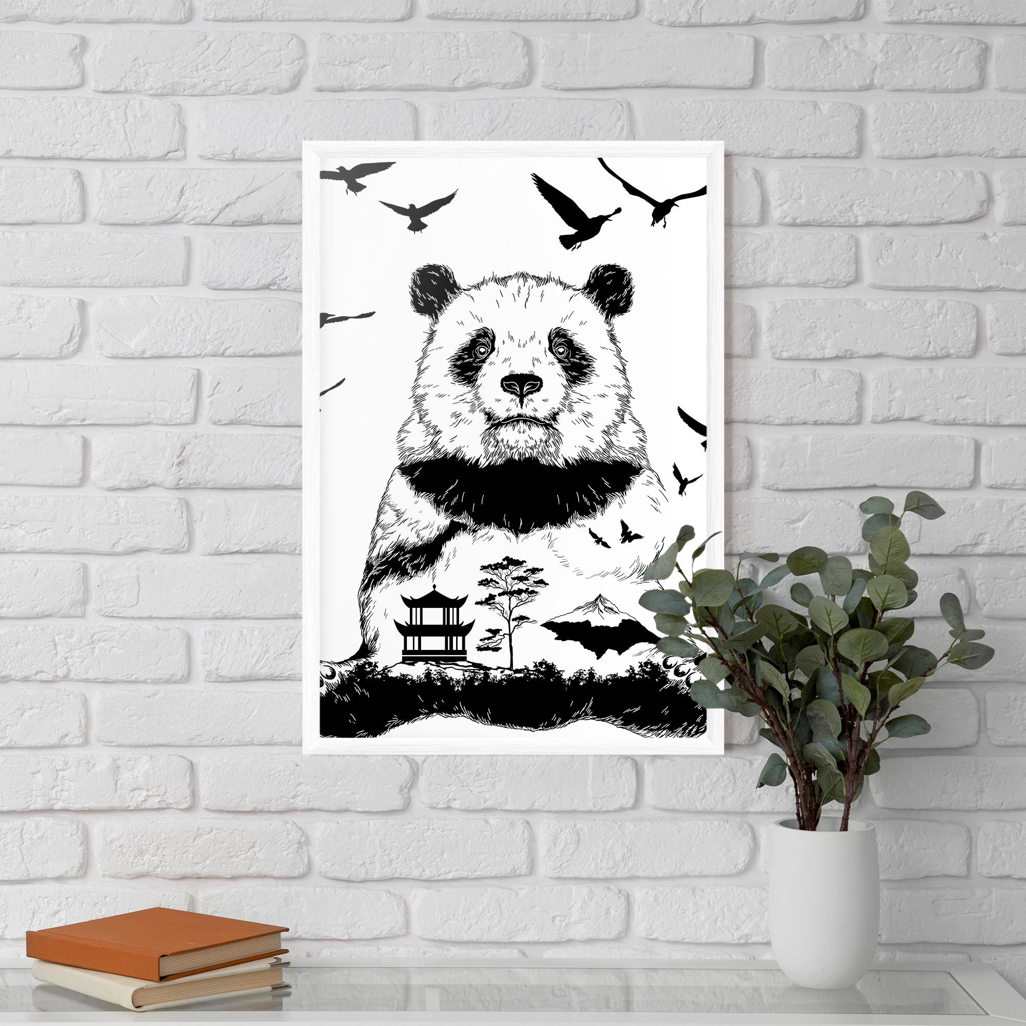 Plakat w Ramie Panda Bear mockup 5
