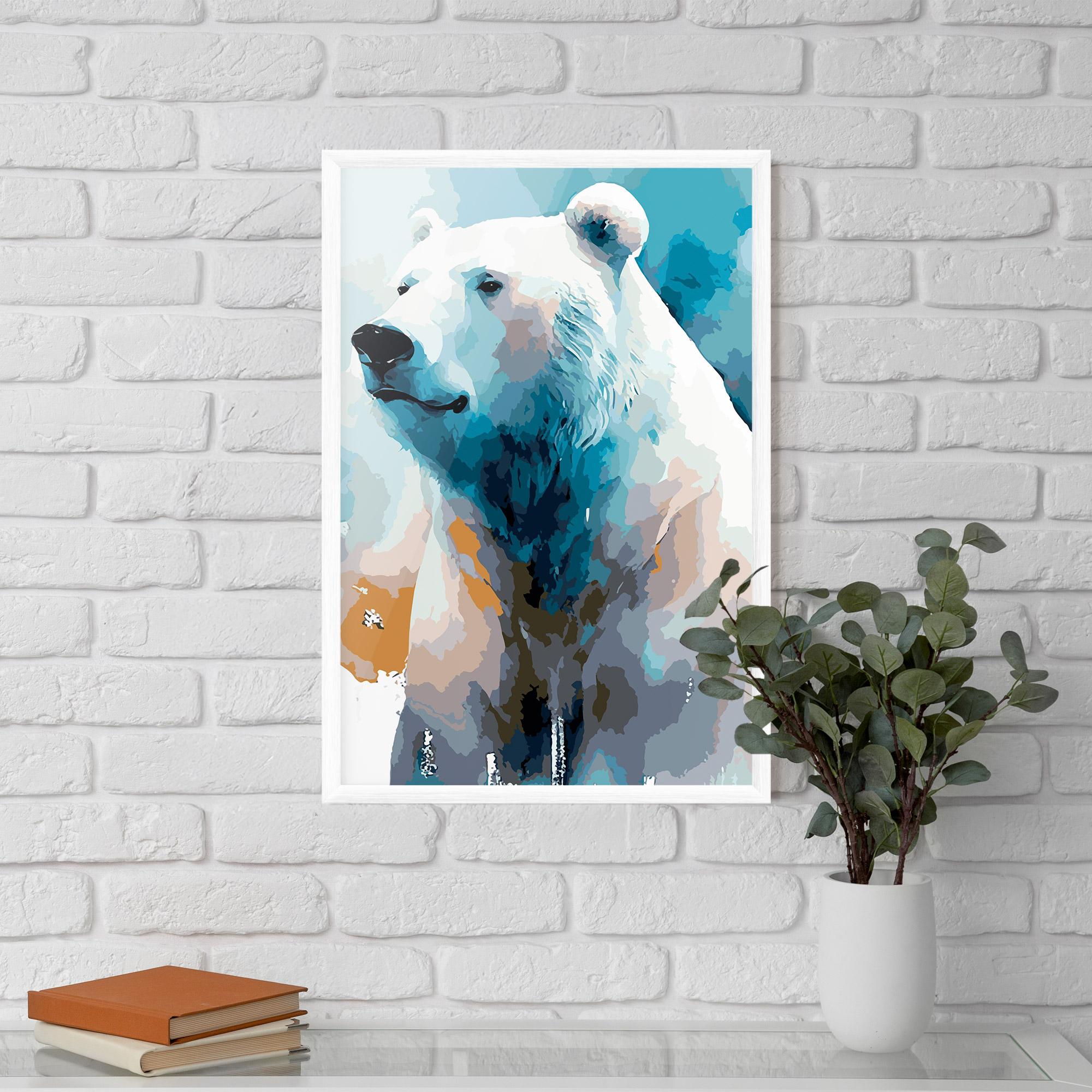 Plakat w Ramie Polar White Bear mockup 5