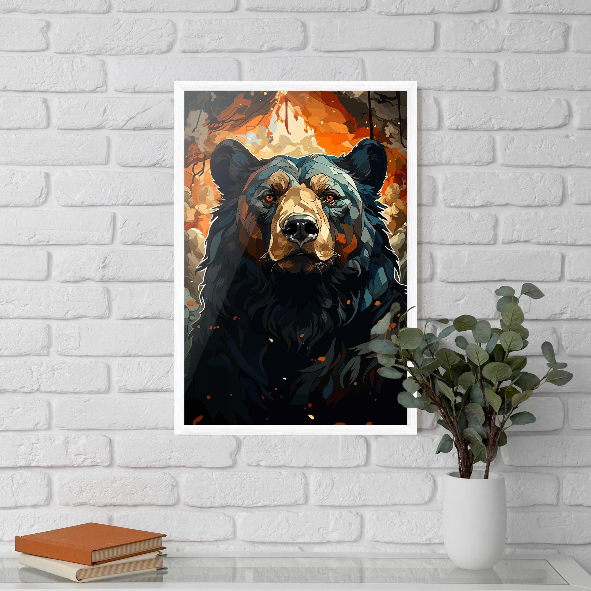 Plakat w Ramie Pretty Bear Art mockup 5