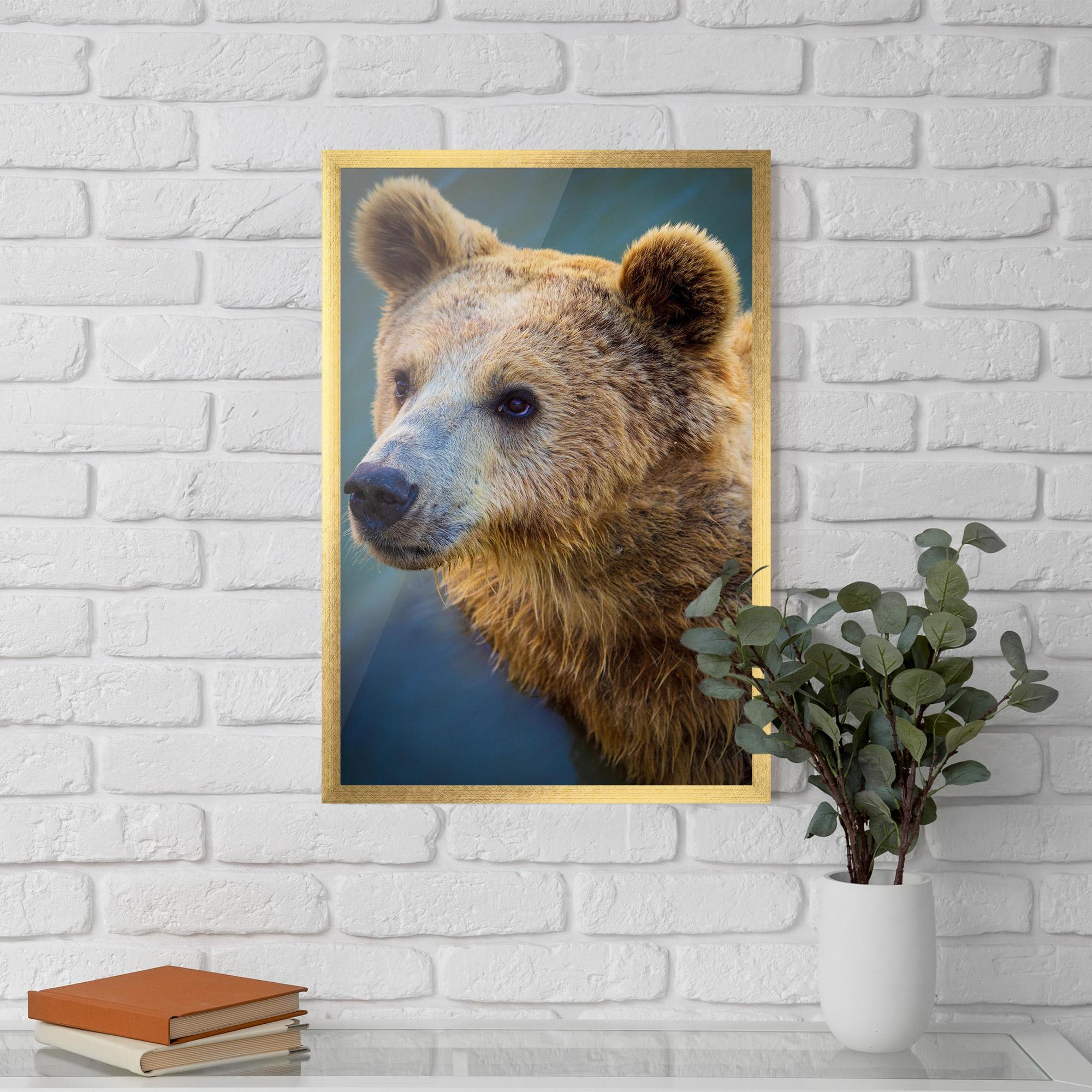 Plakat w Ramie Bear Head mockup 5