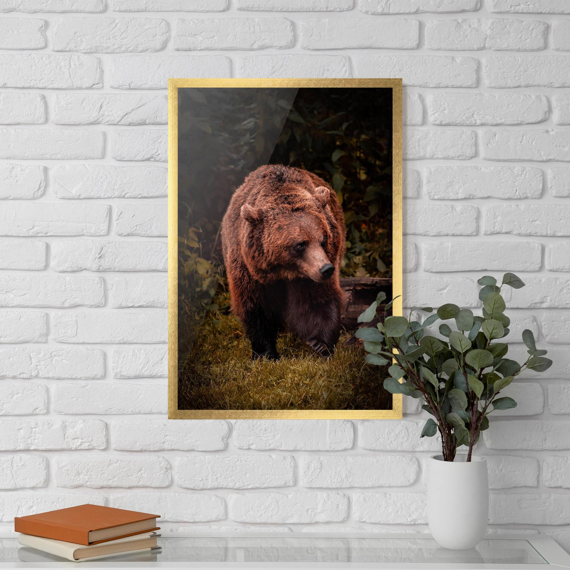 Plakat w Ramie Brown Bear mockup 5