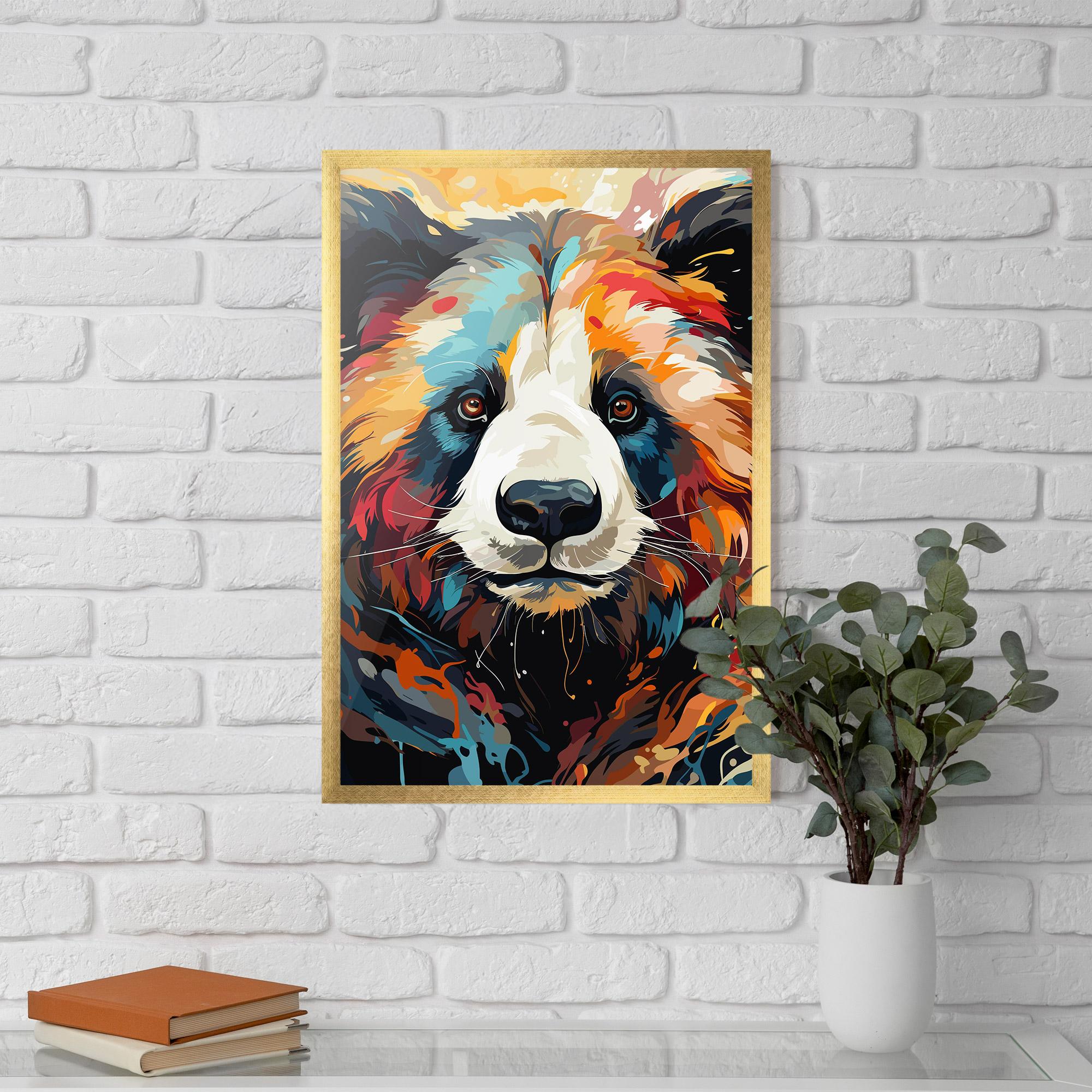 Plakat w Ramie Cream Color Bear mockup 5