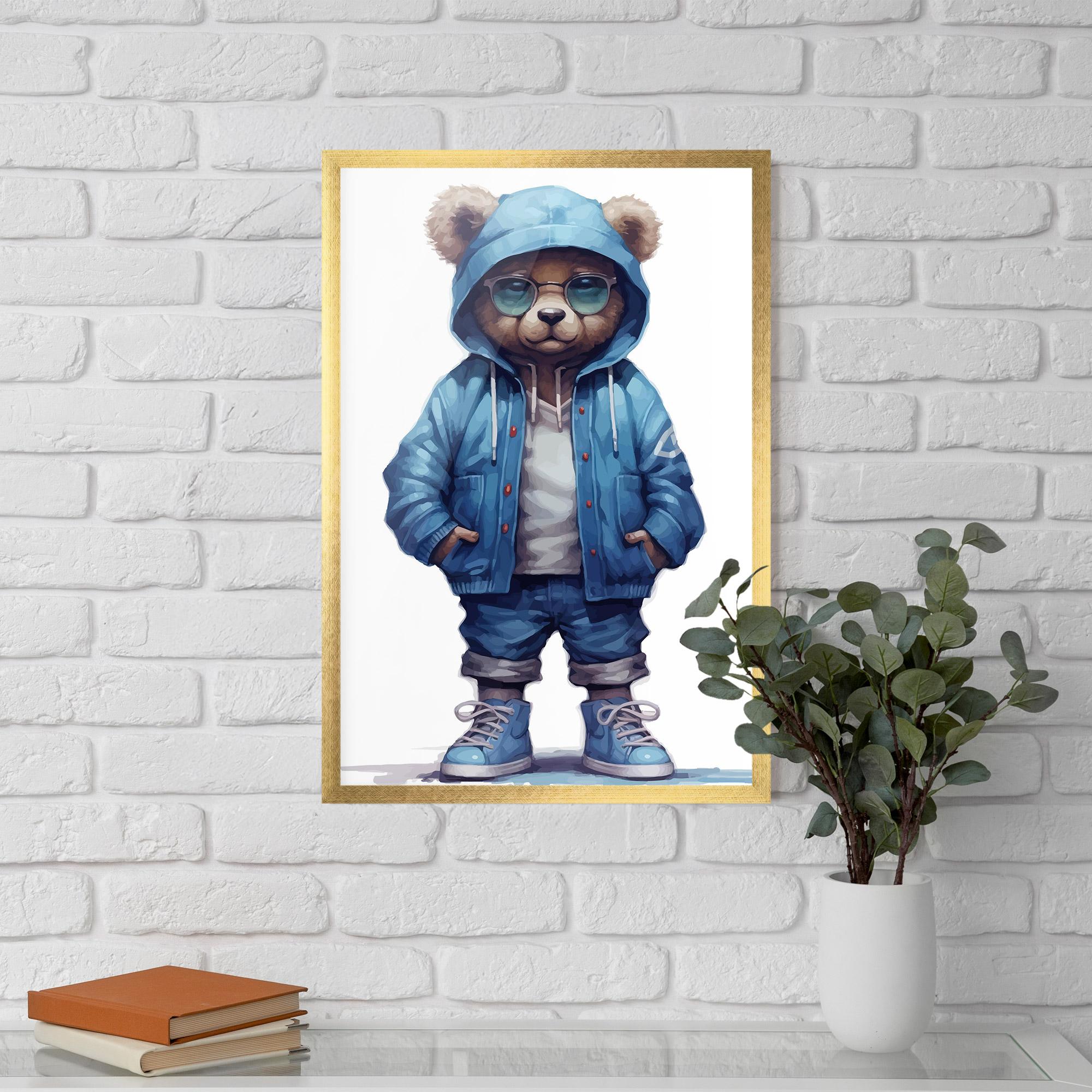 Plakat w Ramie Glasses Bear mockup 5