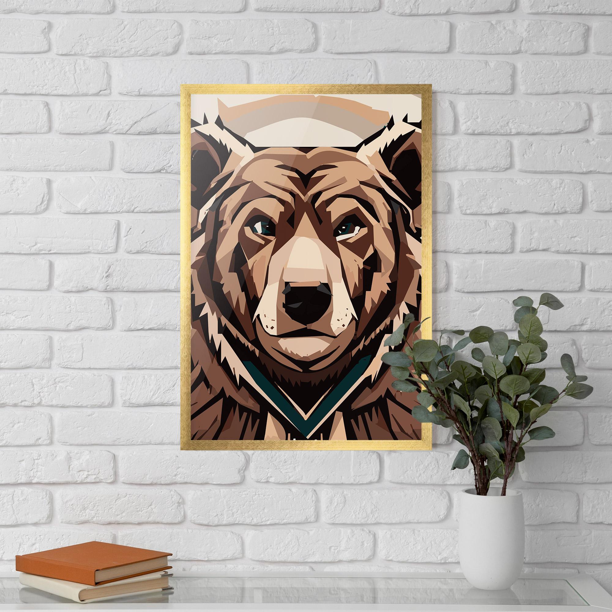 Plakat w Ramie Grizzly Art mockup 5
