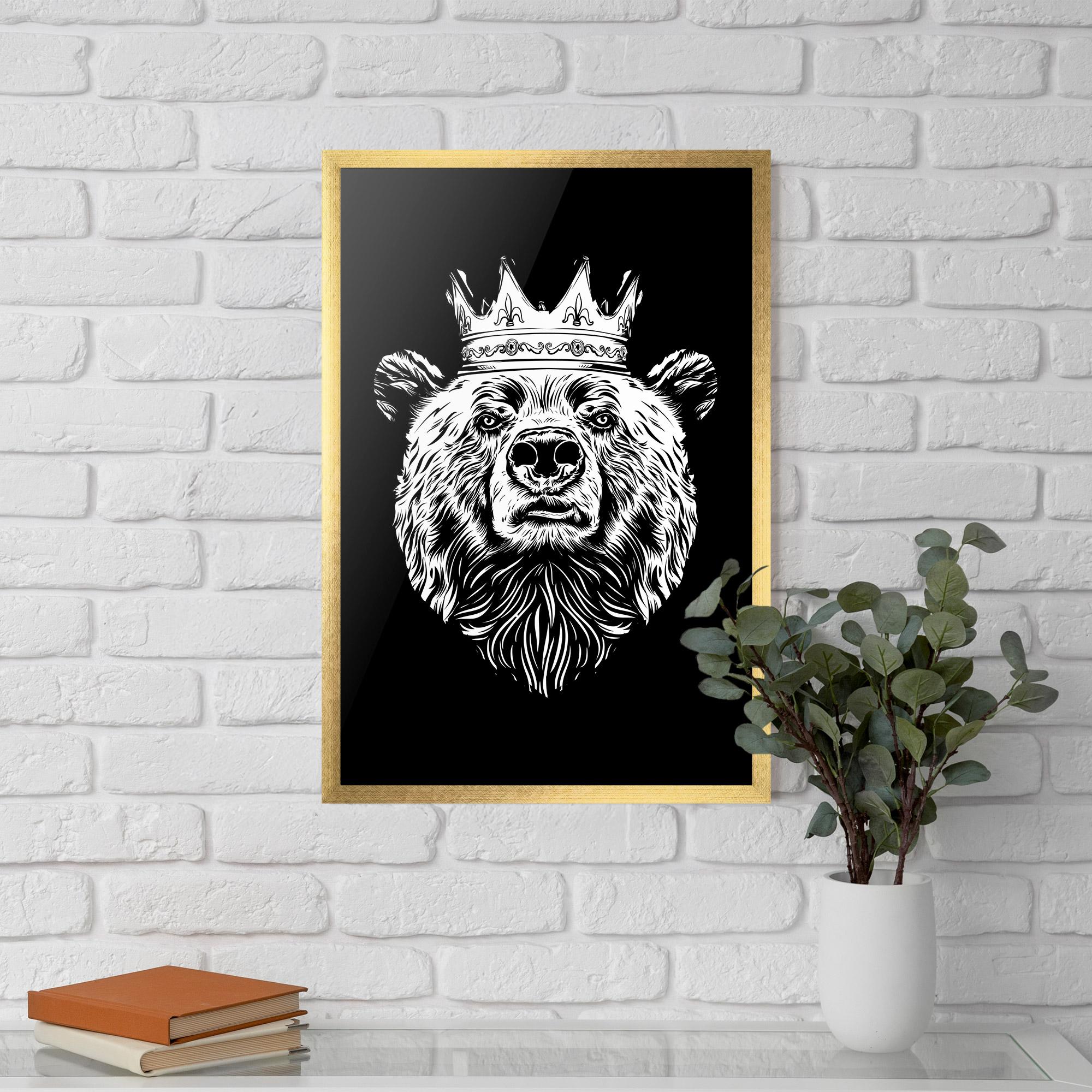 Plakat w Ramie King Bear mockup 5