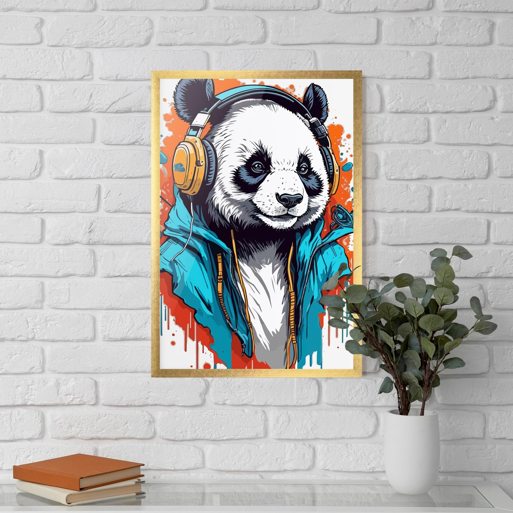 Plakat w Ramie Music Panda mockup 5