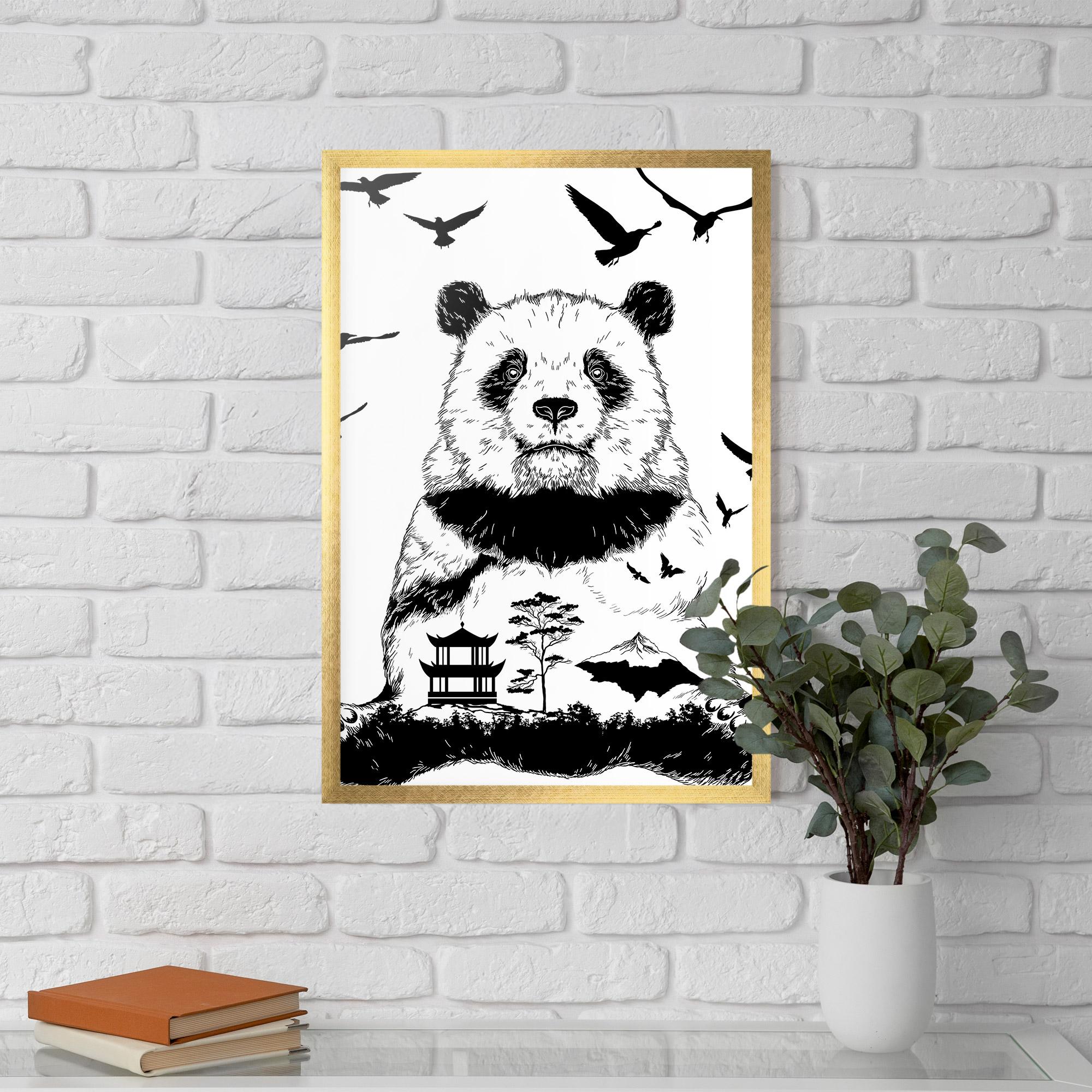 Plakat w Ramie Panda Bear mockup 5