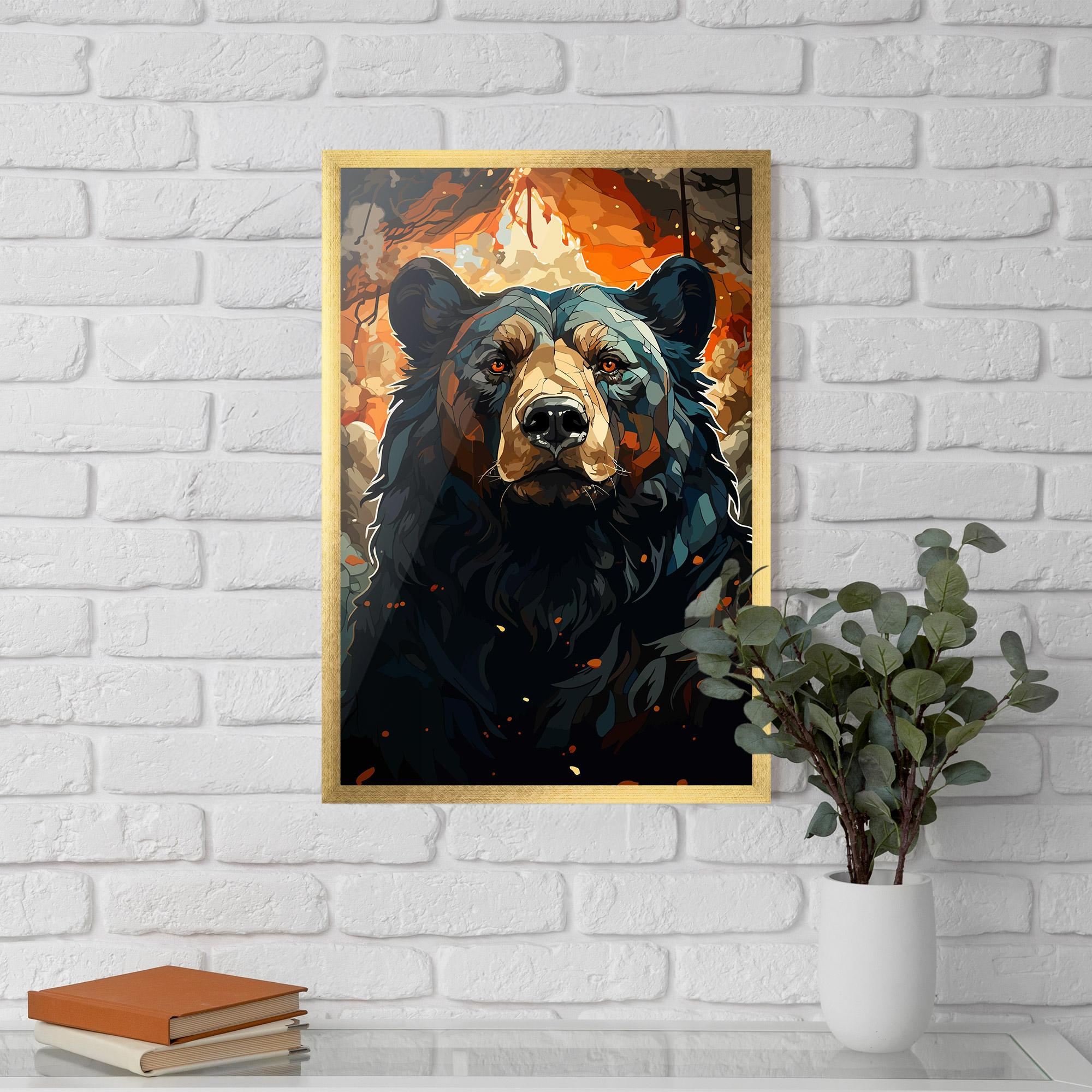 Plakat w Ramie Pretty Bear Art mockup 5