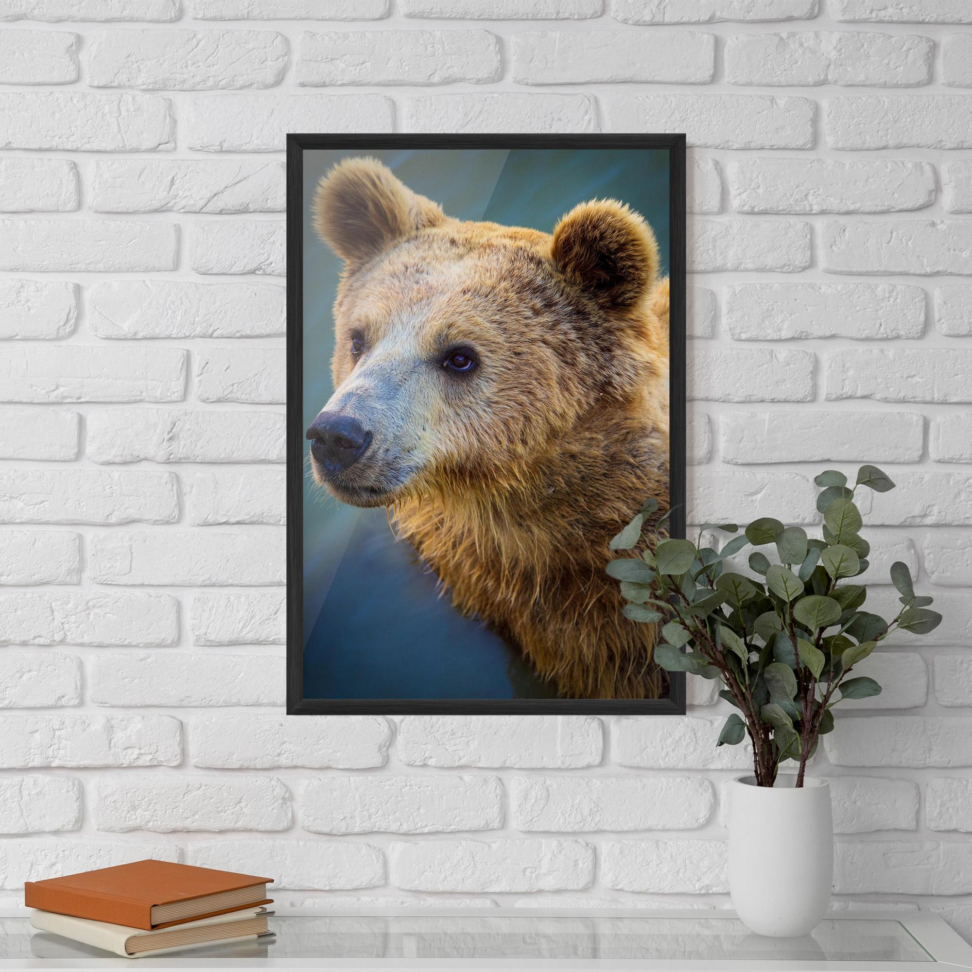 Plakat w Ramie Bear Head mockup 5