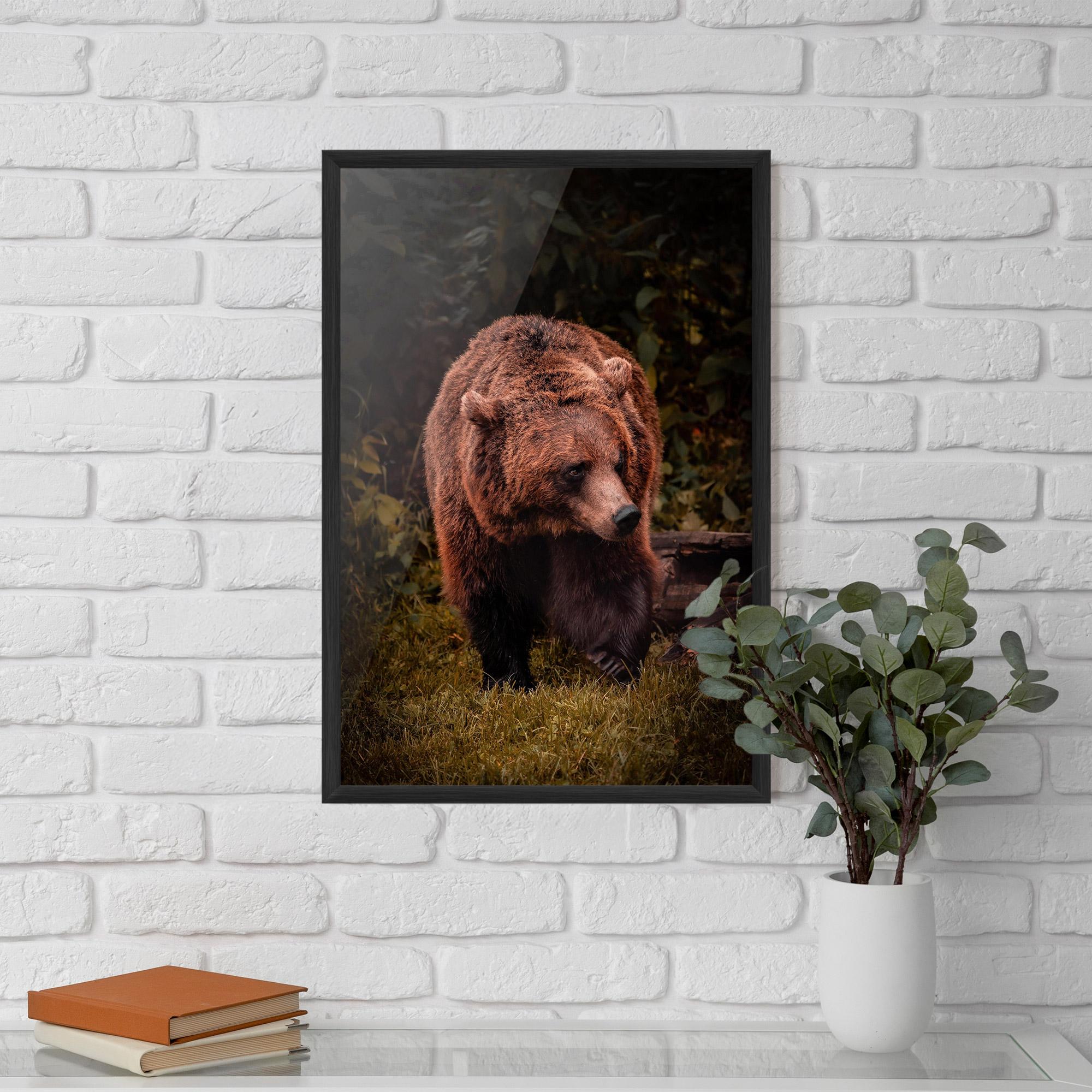 Plakat w Ramie Brown Bear mockup 5