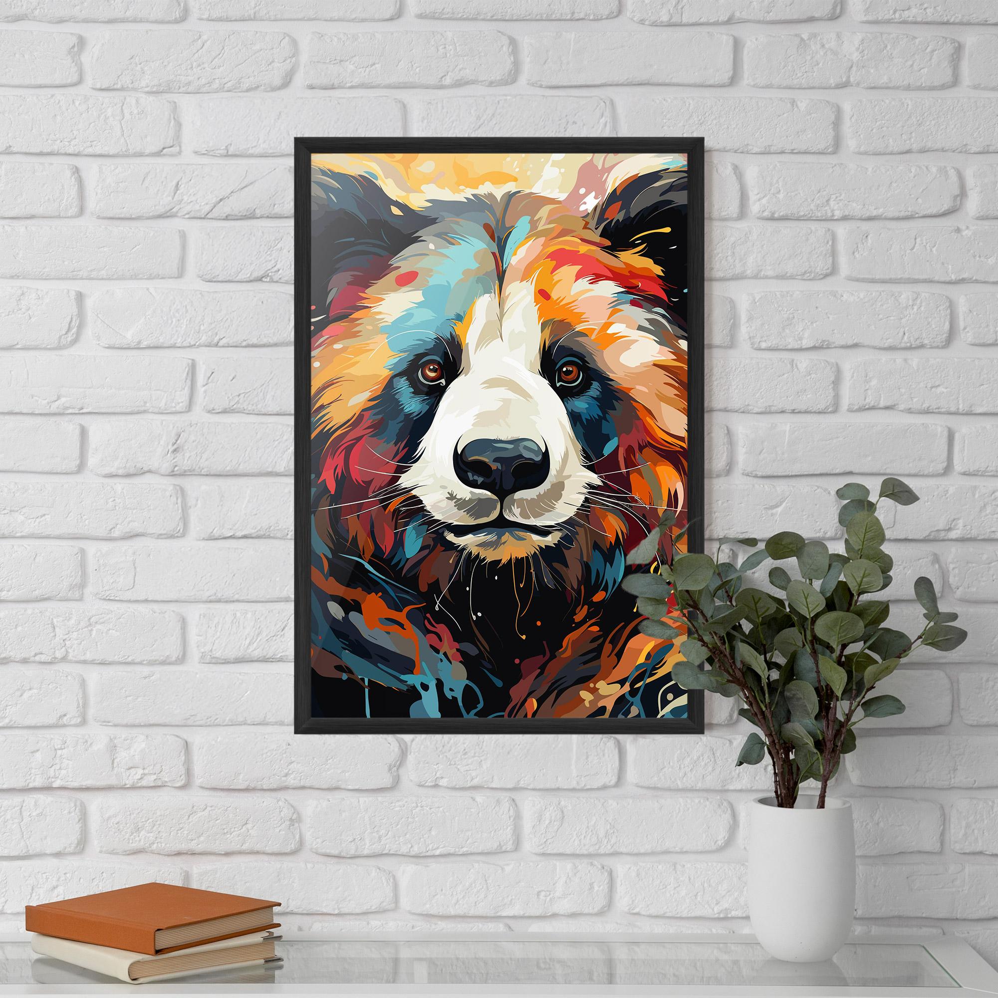 Plakat w Ramie Cream Color Bear mockup 5
