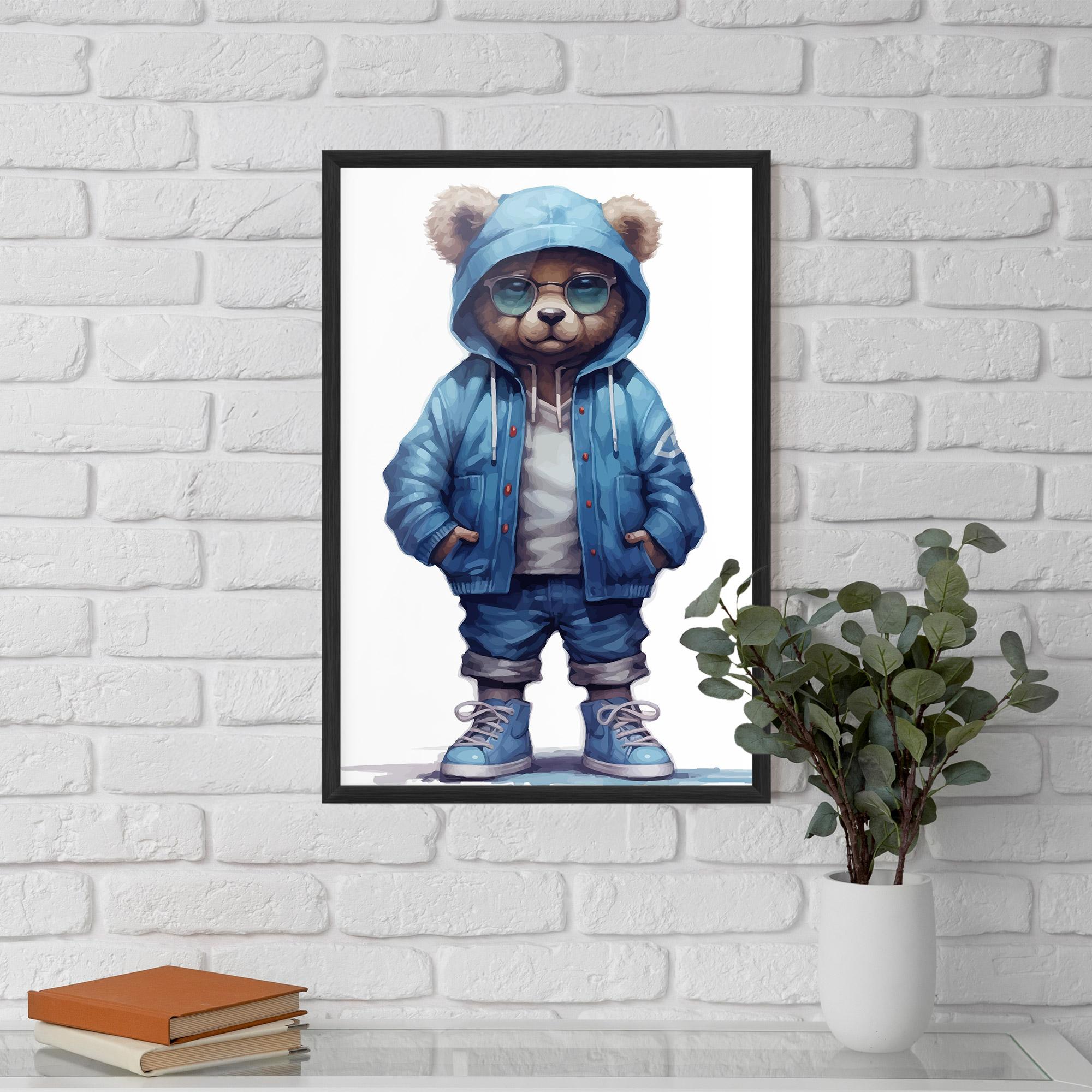 Plakat w Ramie Glasses Bear mockup 5