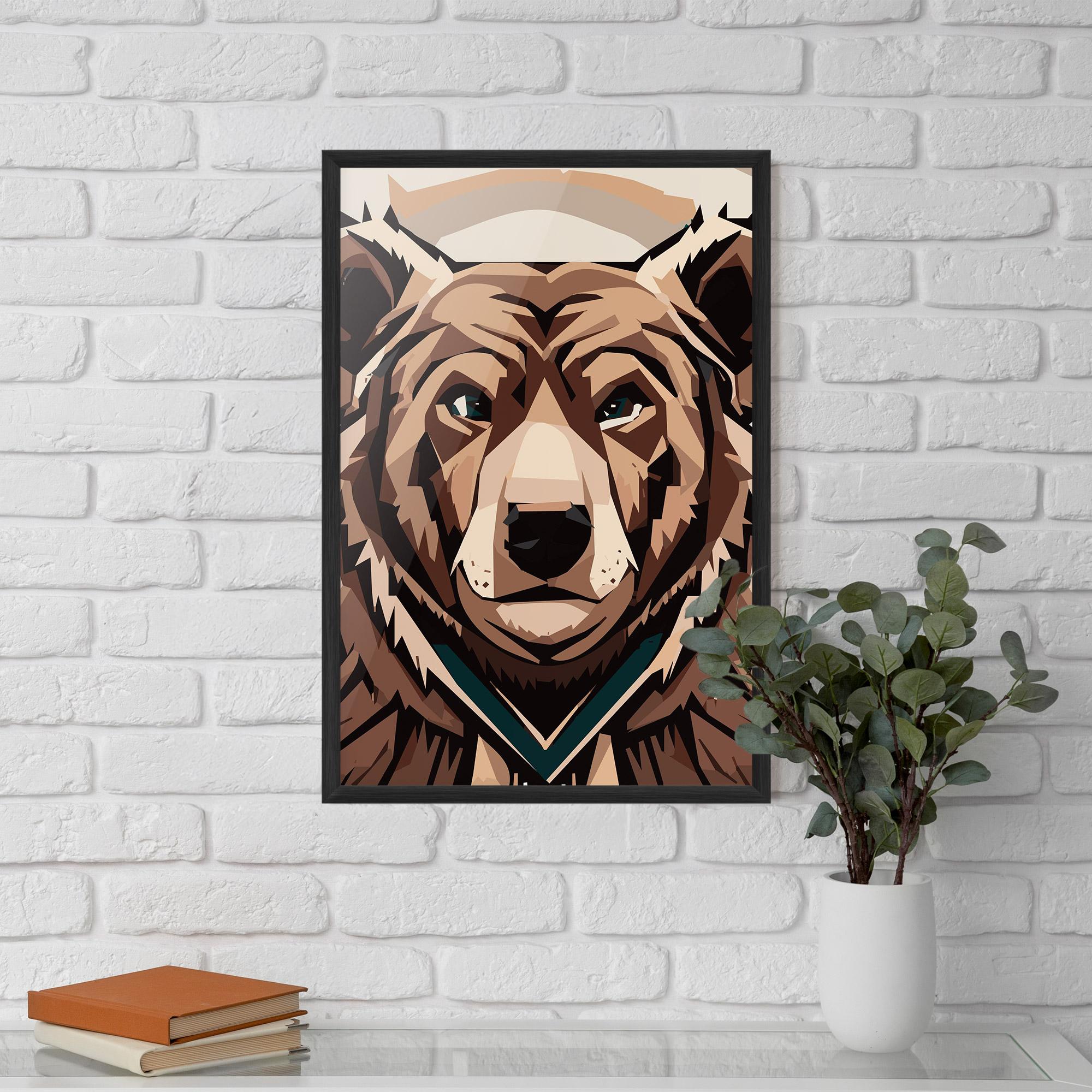 Plakat w Ramie Grizzly Art mockup 5