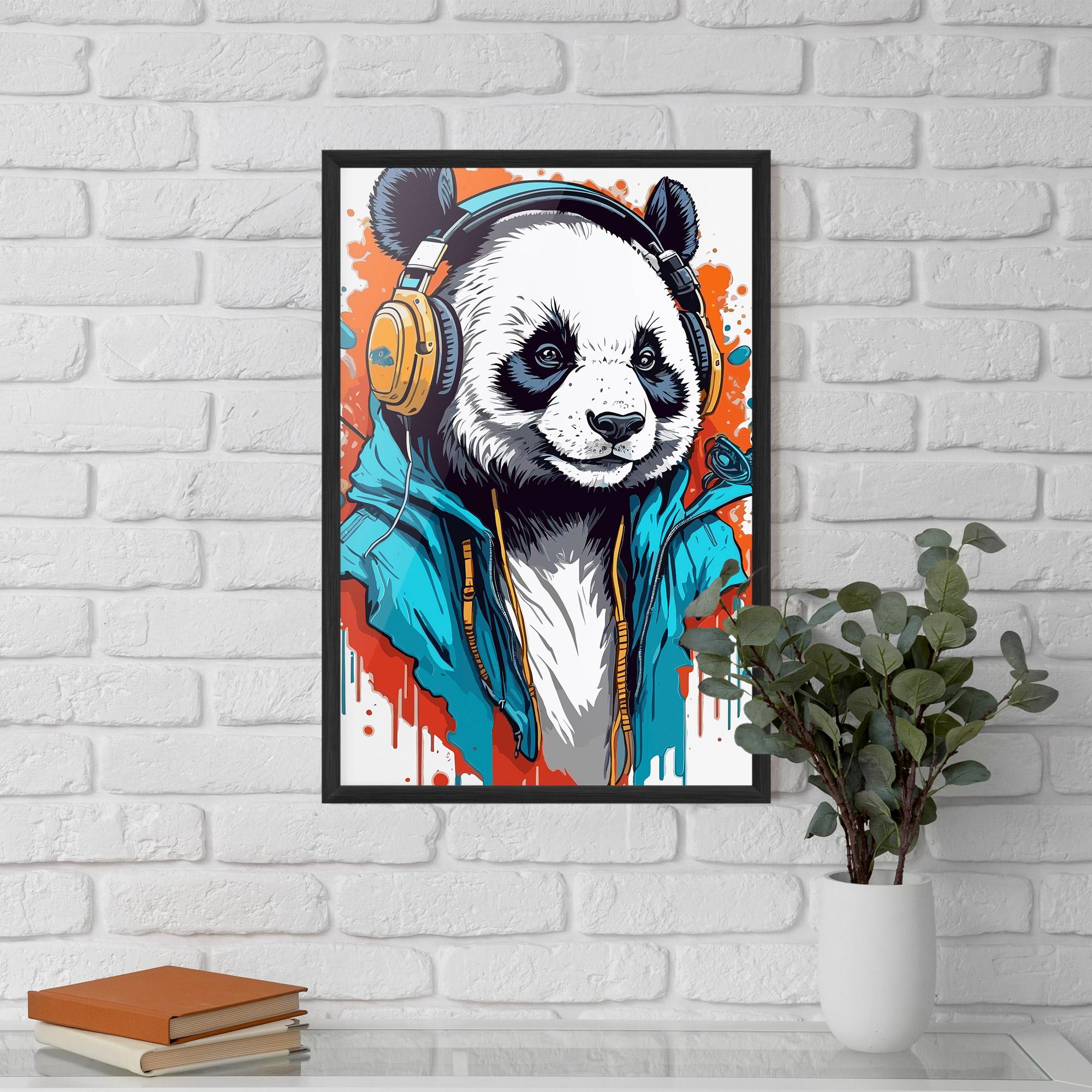 Plakat w Ramie Music Panda mockup 5