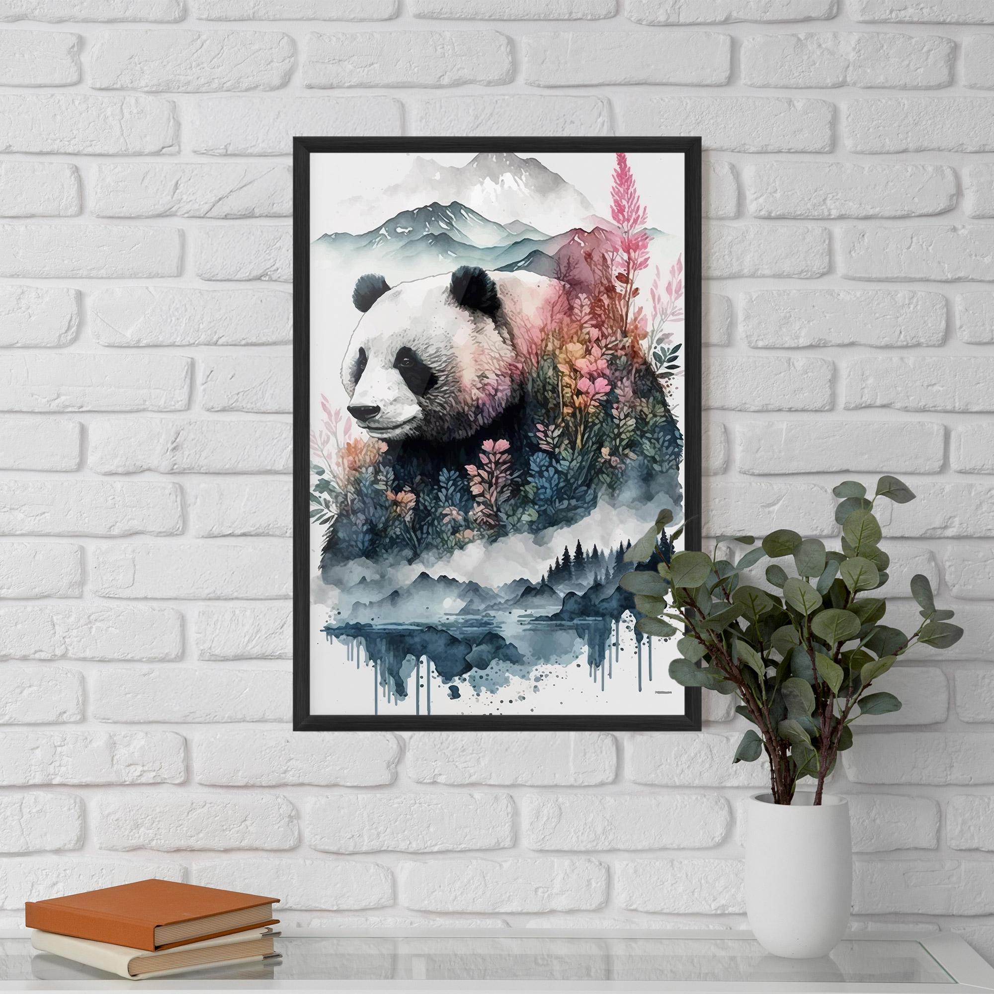 Plakat w Ramie Panda Art mockup 5