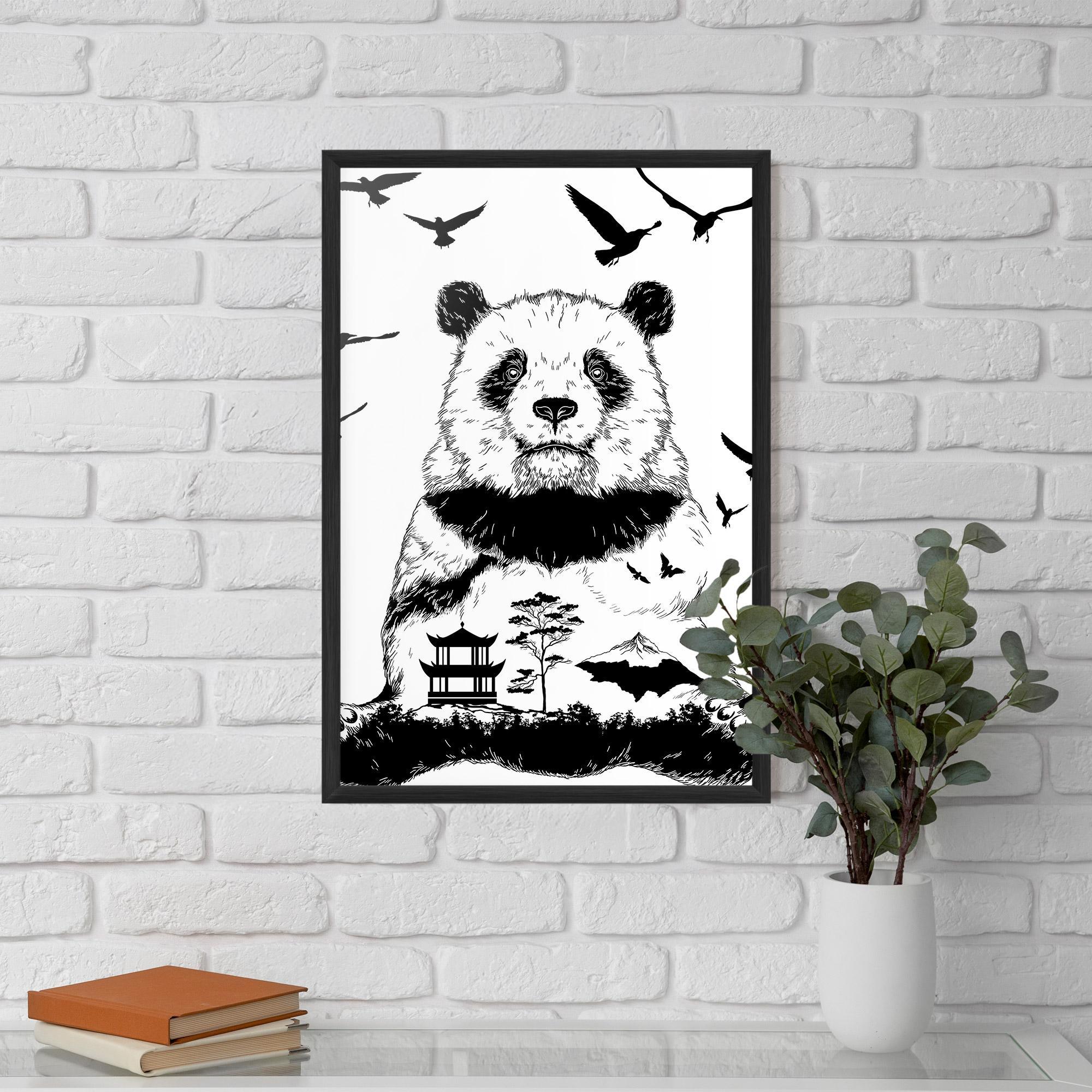 Plakat w Ramie Panda Bear mockup 5